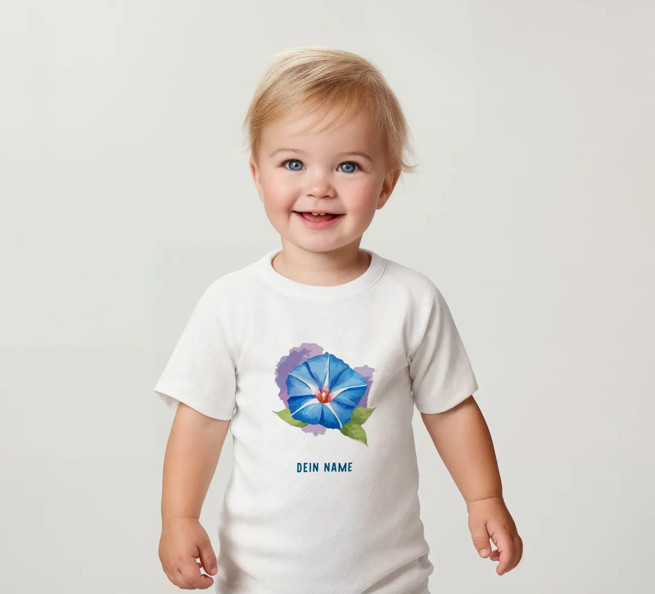 Fiore di nascita - Glorie mattutine blu di settembre maglietta neonato da Geburtsblume