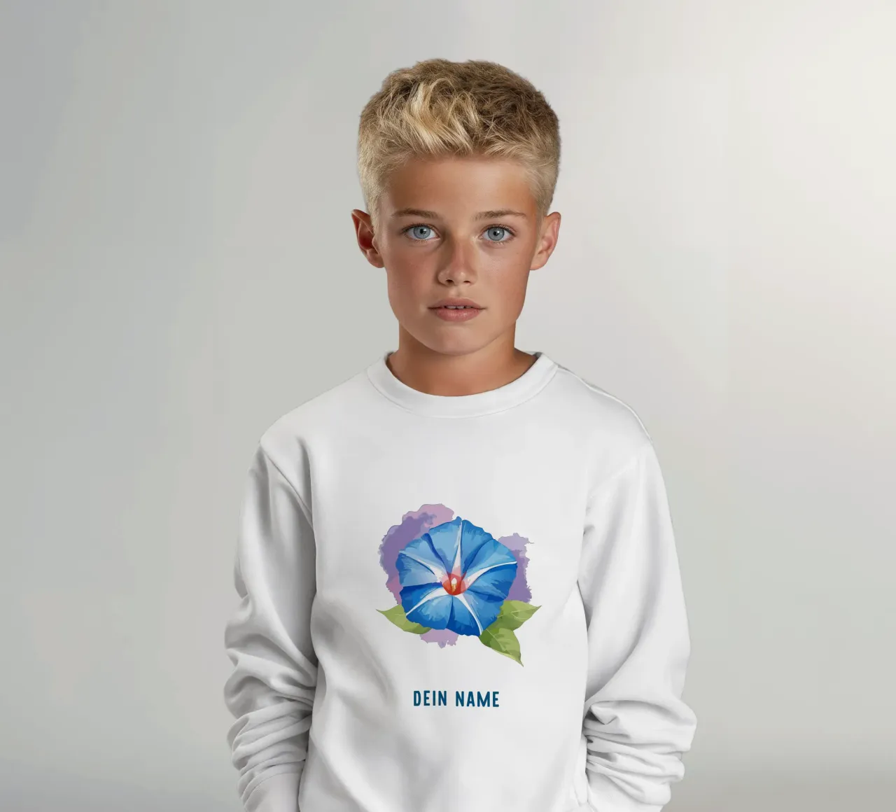 Fiore di nascita - Glorie mattutine blu di settembre felpa bambino da Geburtsblume