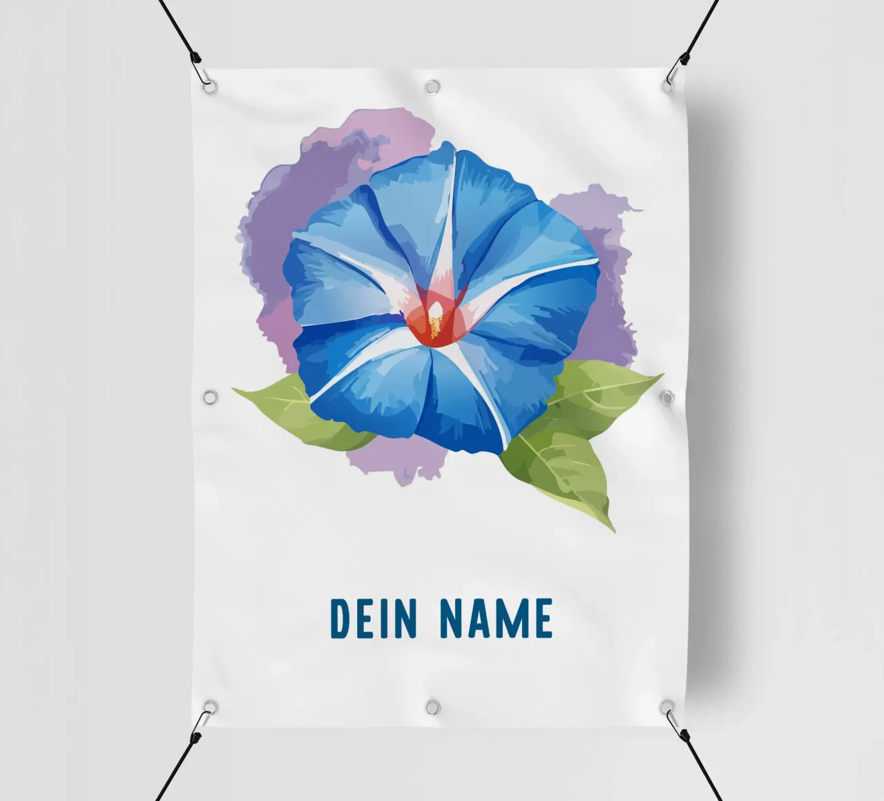 Fiore di nascita - Glorie mattutine blu di settembre telo in pvc da Geburtsblume