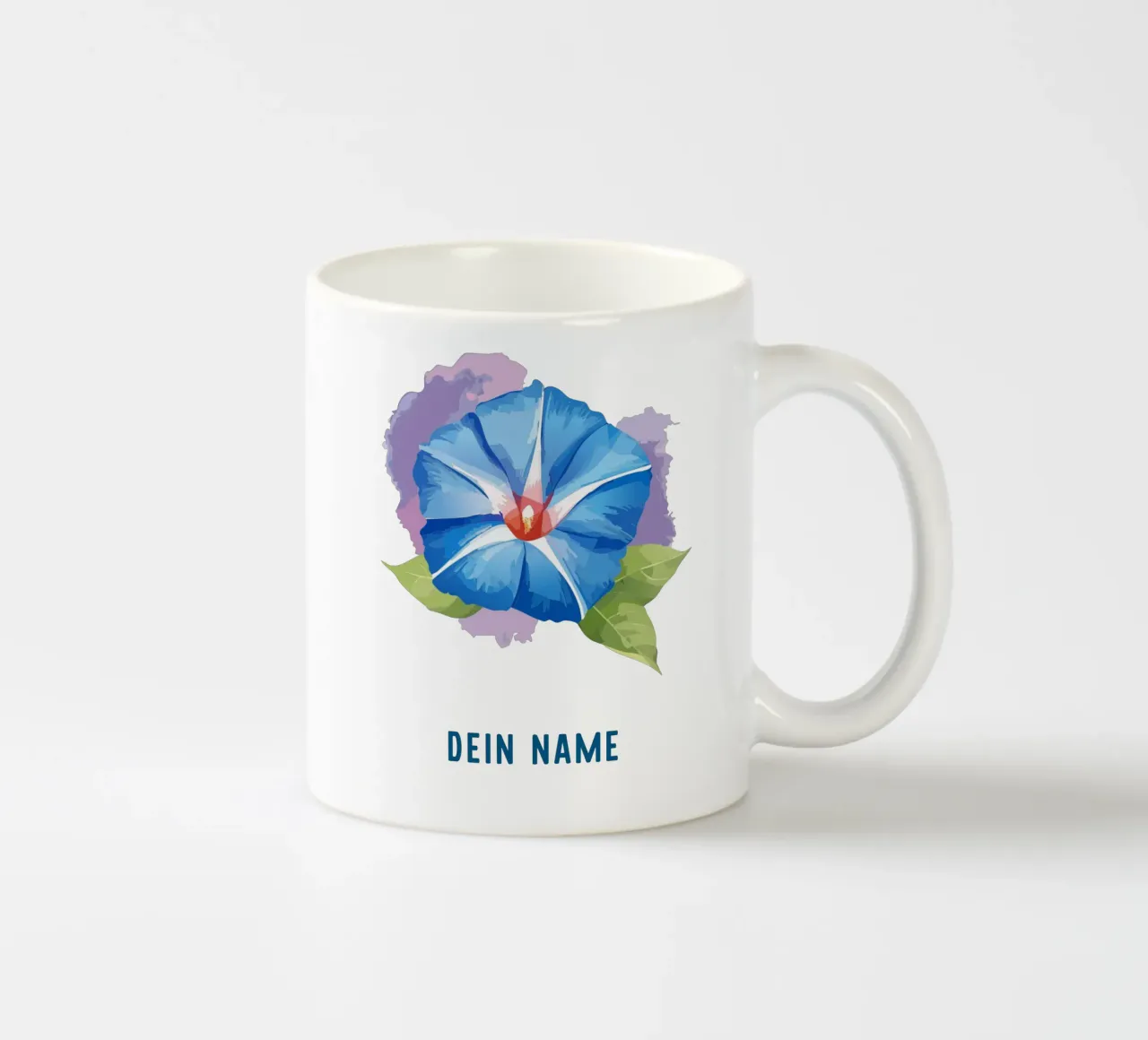 Fiore di nascita - Glorie mattutine blu di settembre tazza in ceramica da Geburtsblume