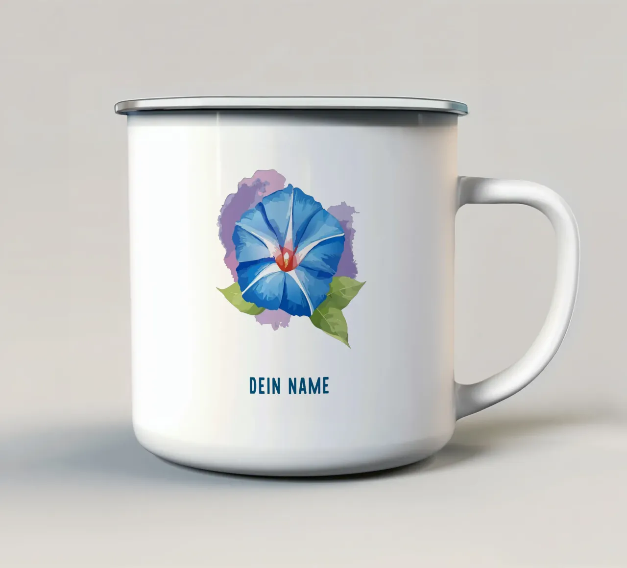 Fiore di nascita - Glorie mattutine blu di settembre tazza in smalto da Geburtsblume