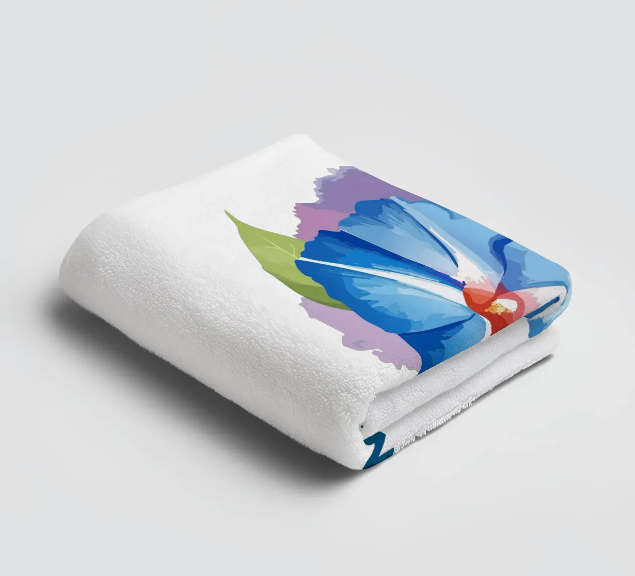 Fiore di nascita - Glorie mattutine blu di settembre asciugamano da bagno da Geburtsblume