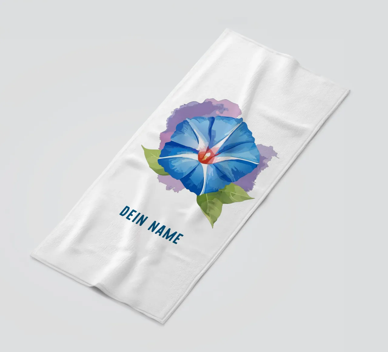 Birth flower - September Blue morning glory beach towel by Geburtsblume