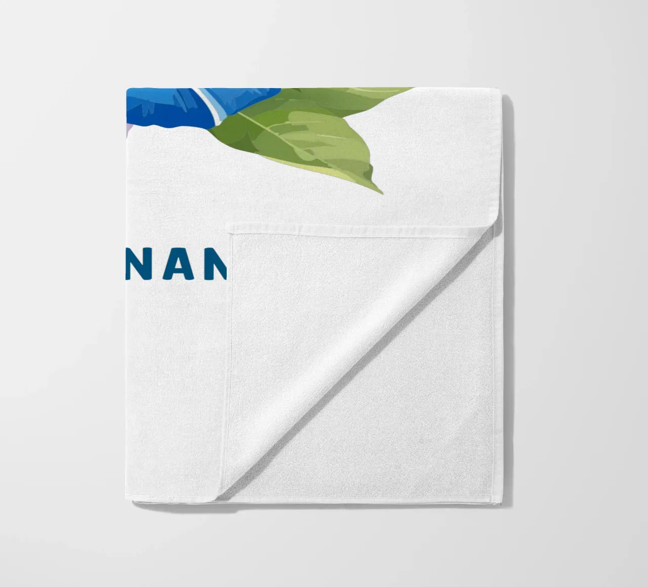 Birth flower - September Blue morning glory beach towel by Geburtsblume