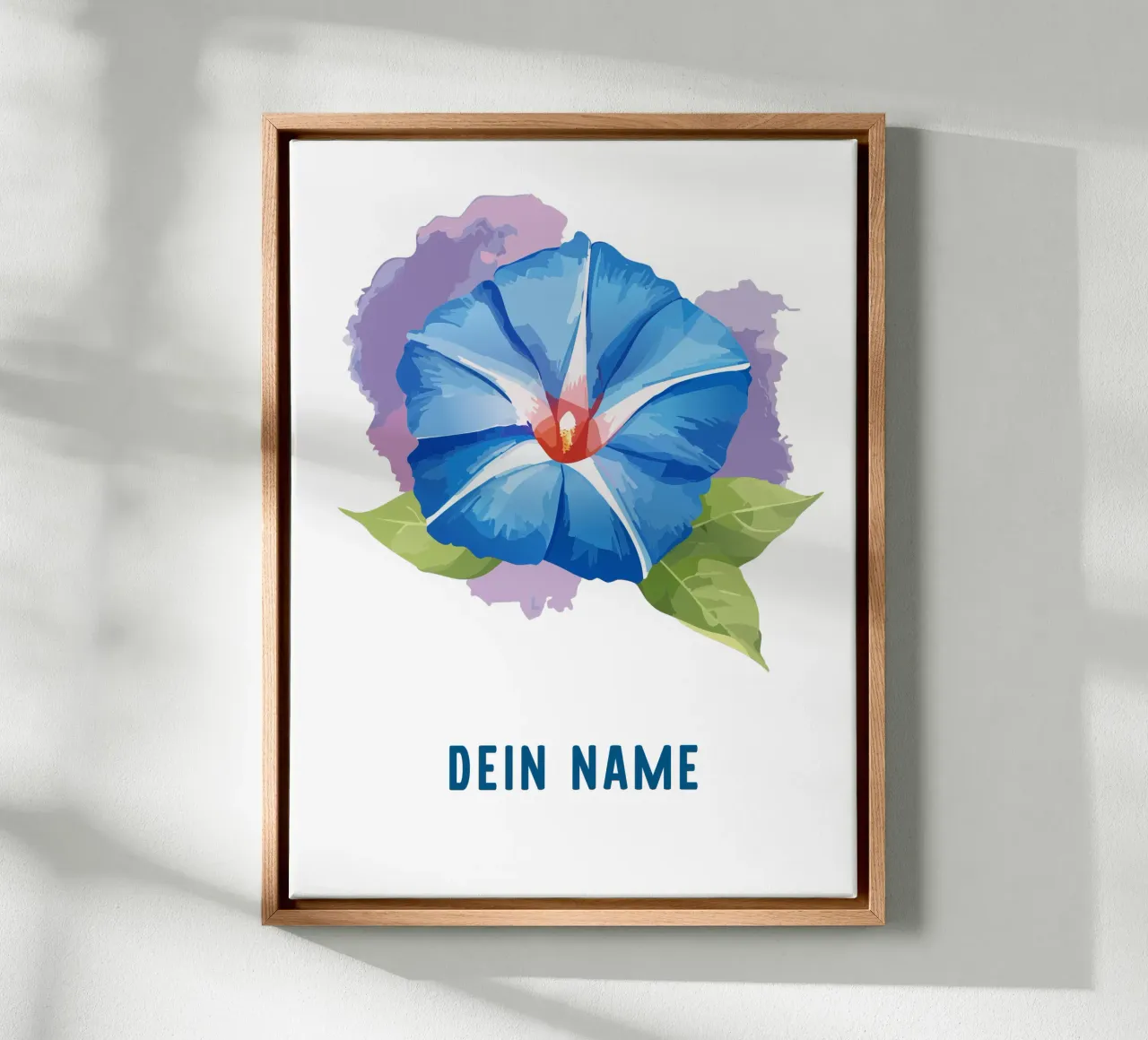 Fleur de naissance - septembre Liseron bleu toile de Geburtsblume
