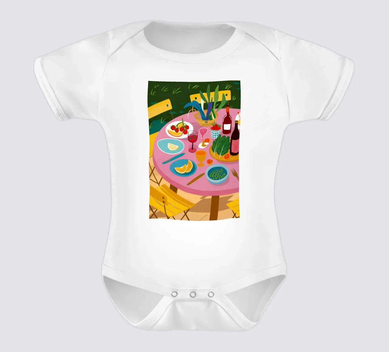 Picnic estivo diffuso body neonato maniche corte da Flock Reverie