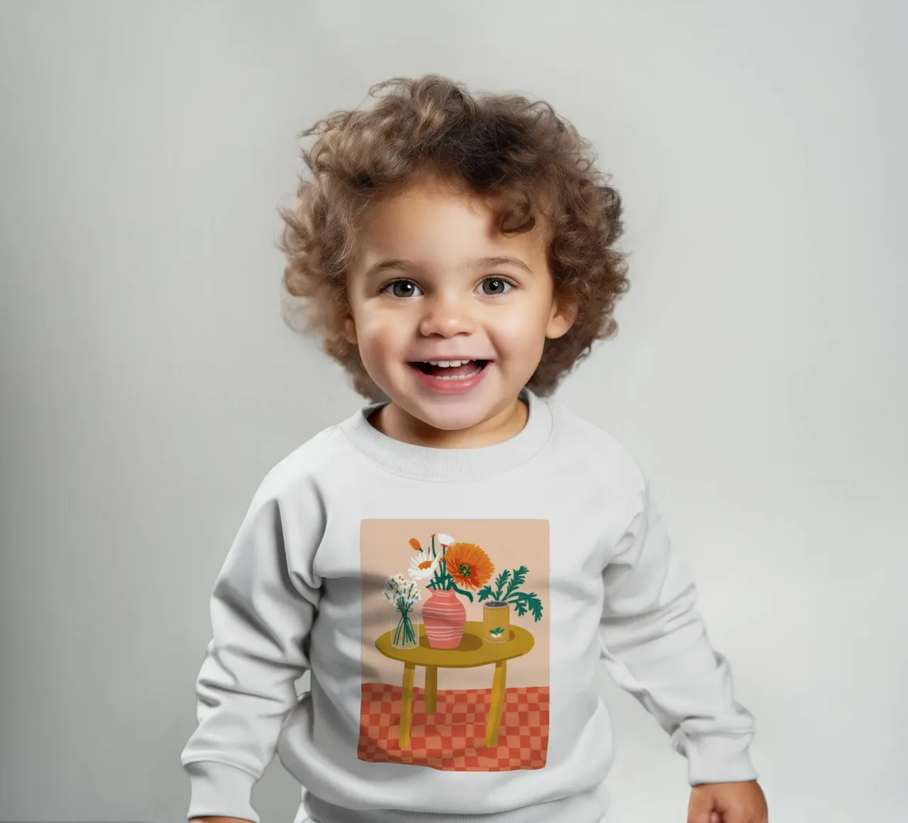 Bouquet rustico a scacchi felpa neonato da Prism Ritual