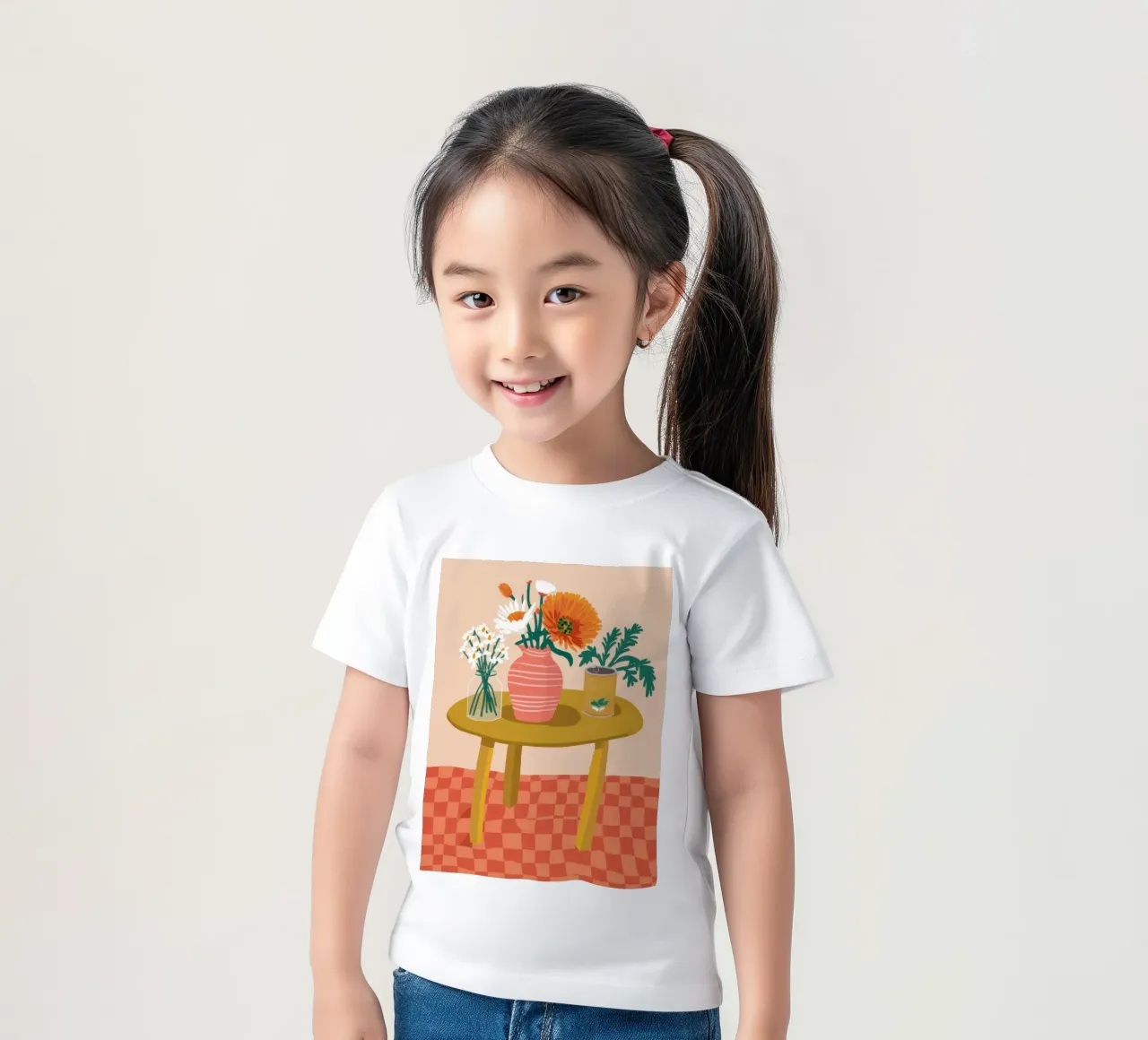 Bouquet rustico a scacchi t-shirt bambini da Prism Ritual