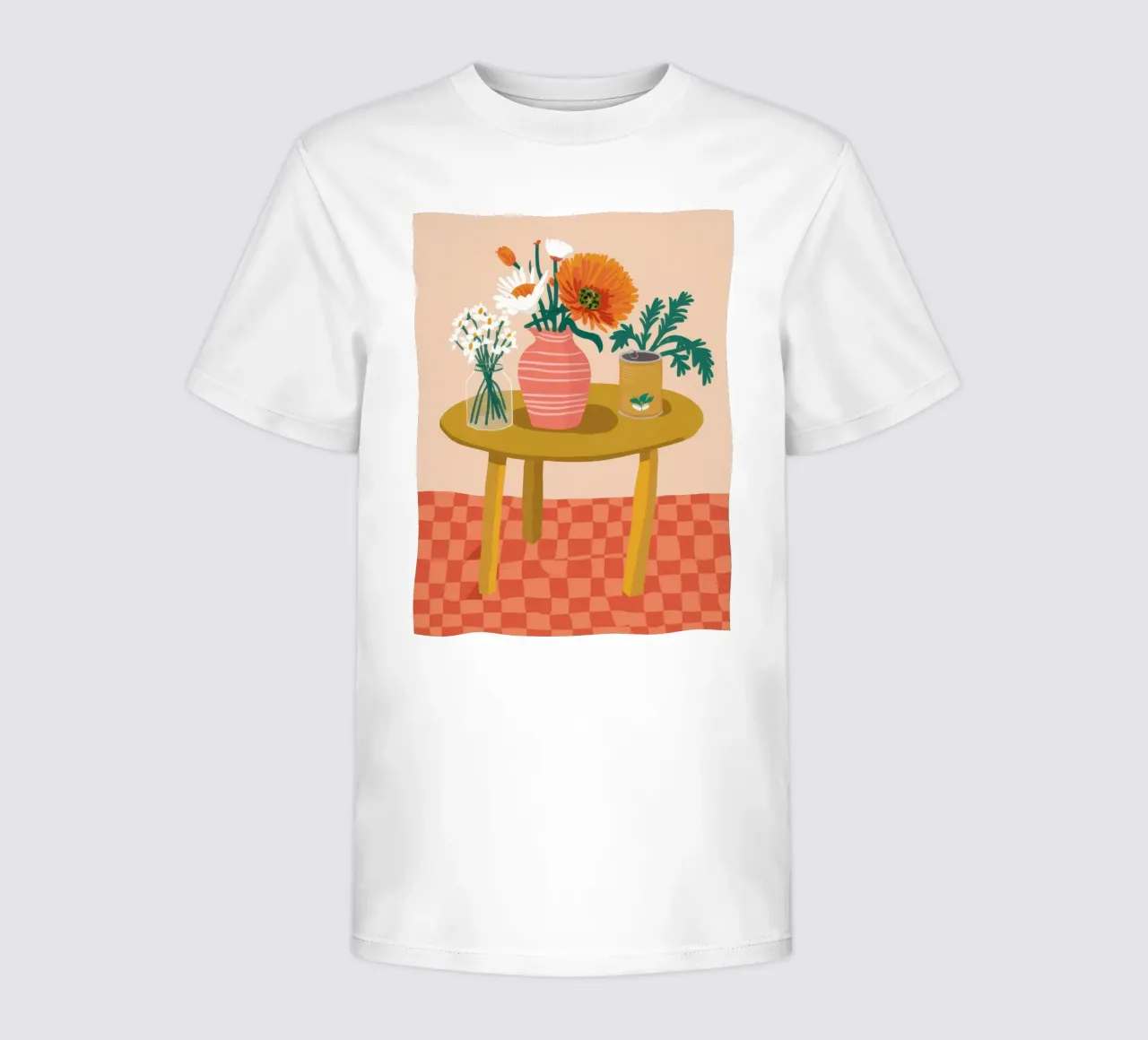 Bouquet rustico a scacchi t-shirt bambini da Prism Ritual