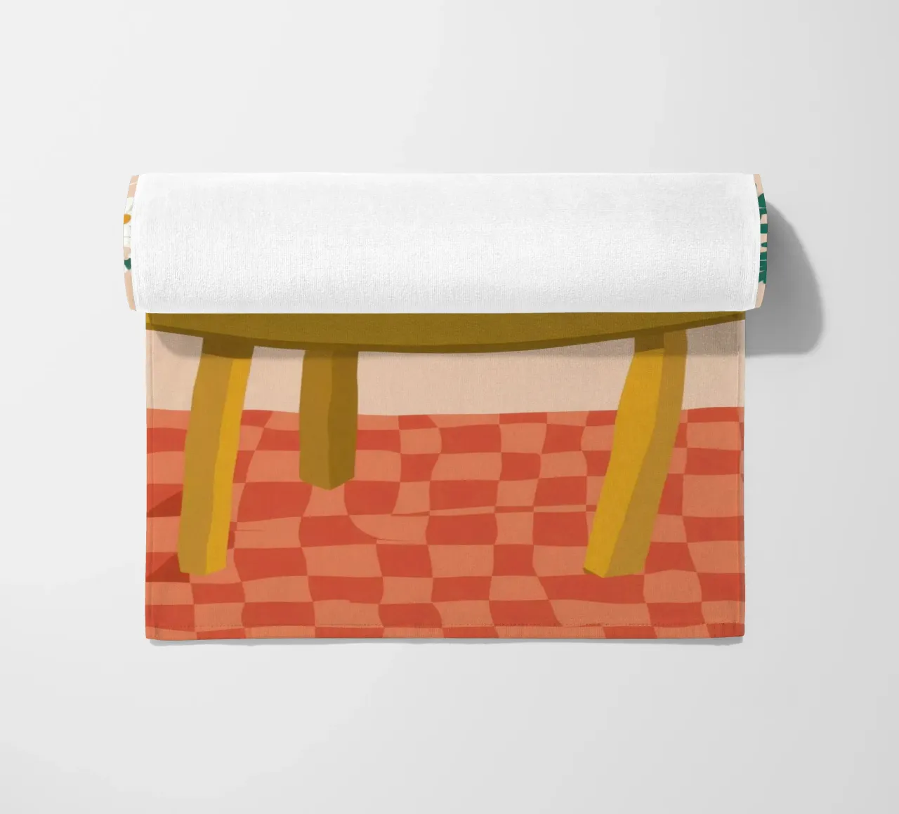 Bouquet rustico a scacchi telo mare da Prism Ritual