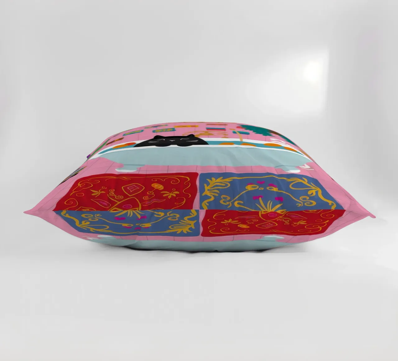 Bohemian Bathtub Ritual decorative cushion by Veil Maya