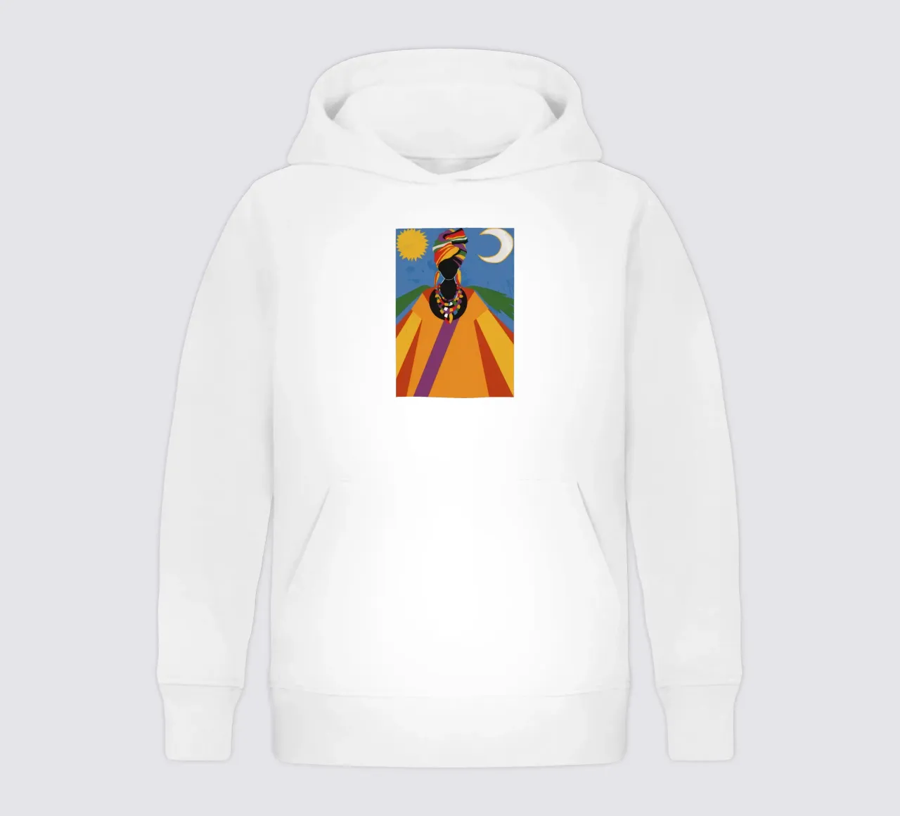 Regal Turbaned Queen kids hoodie by Flock Reverie