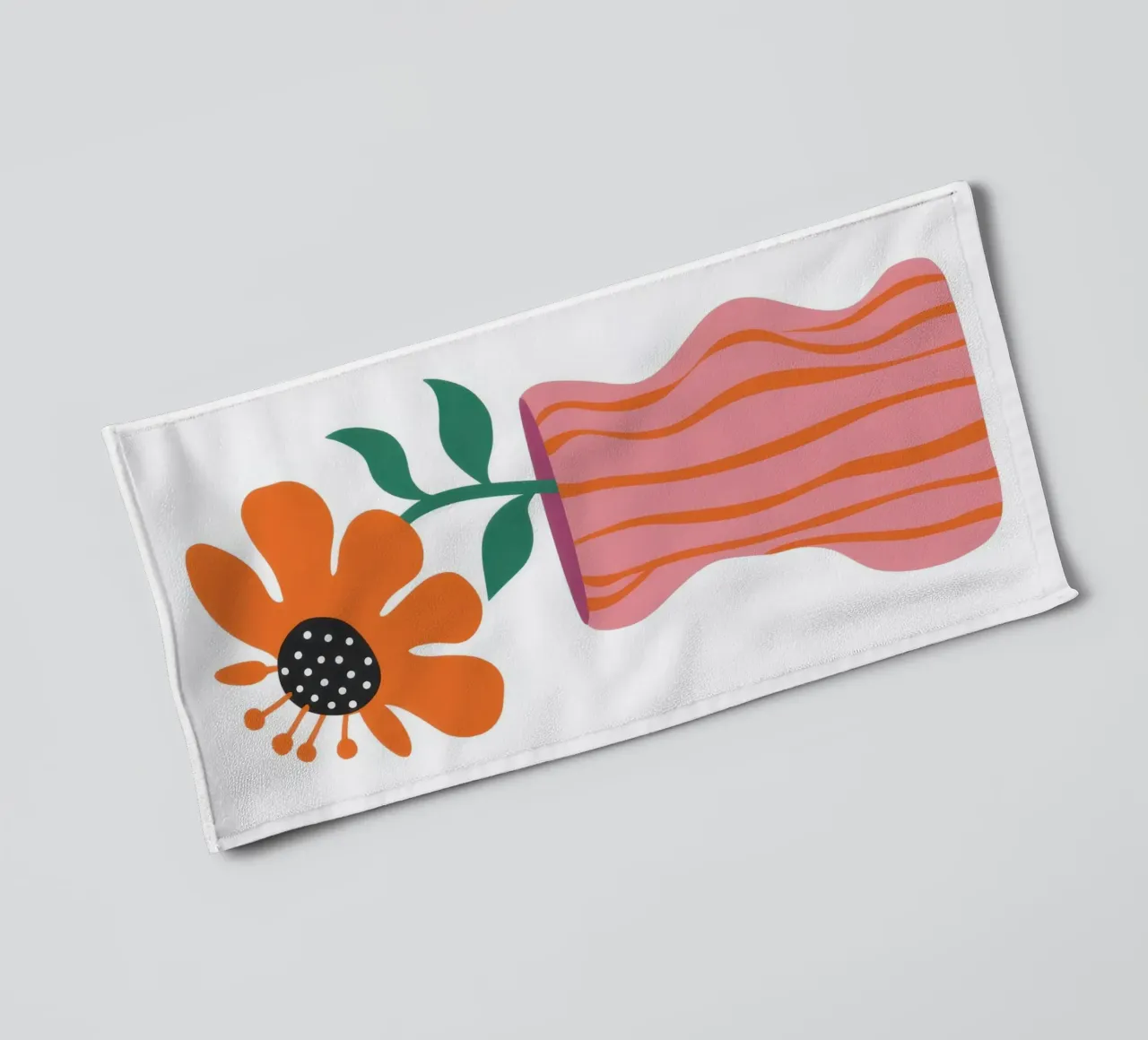 Wavy Singular Bloom towel by Prism Ritual