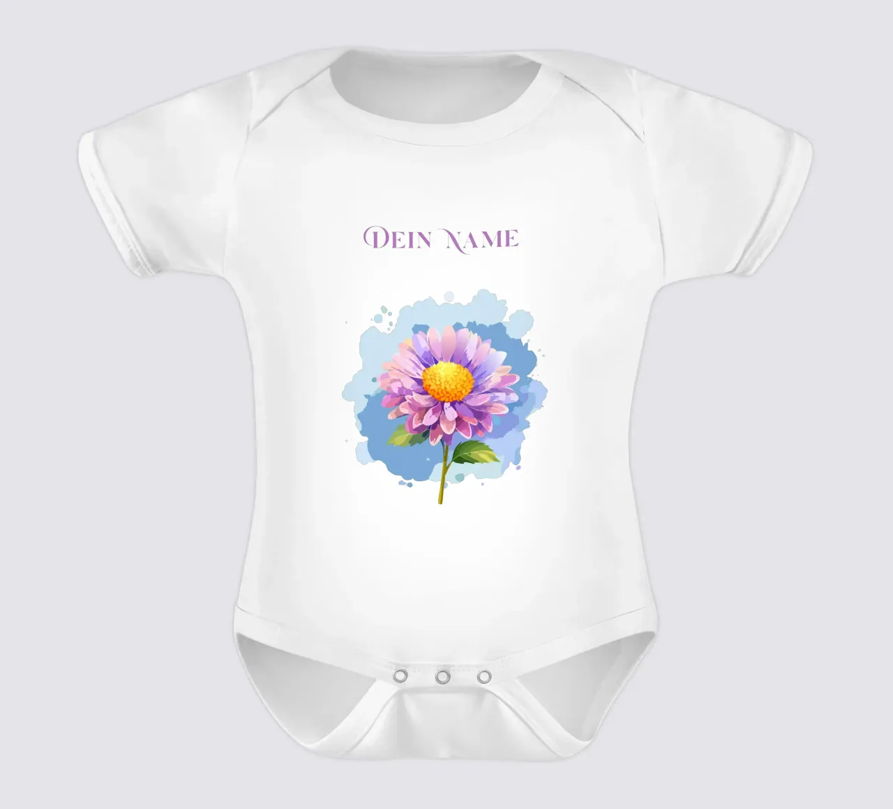 Fiore di nascita - Astro di settembre body neonato maniche corte da Geburtsblume