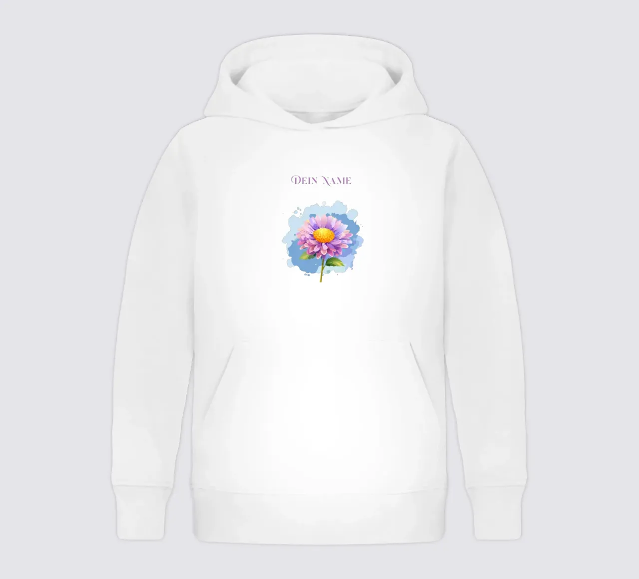 Birth flower - September aster kids hoodie by Geburtsblume