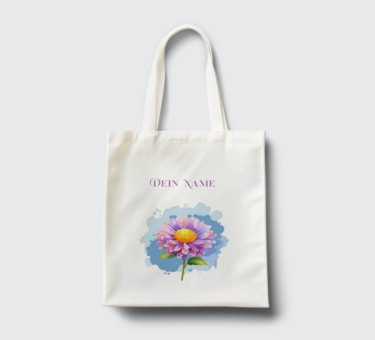 Fiore di nascita - Astro di settembre borsa in juta da Geburtsblume