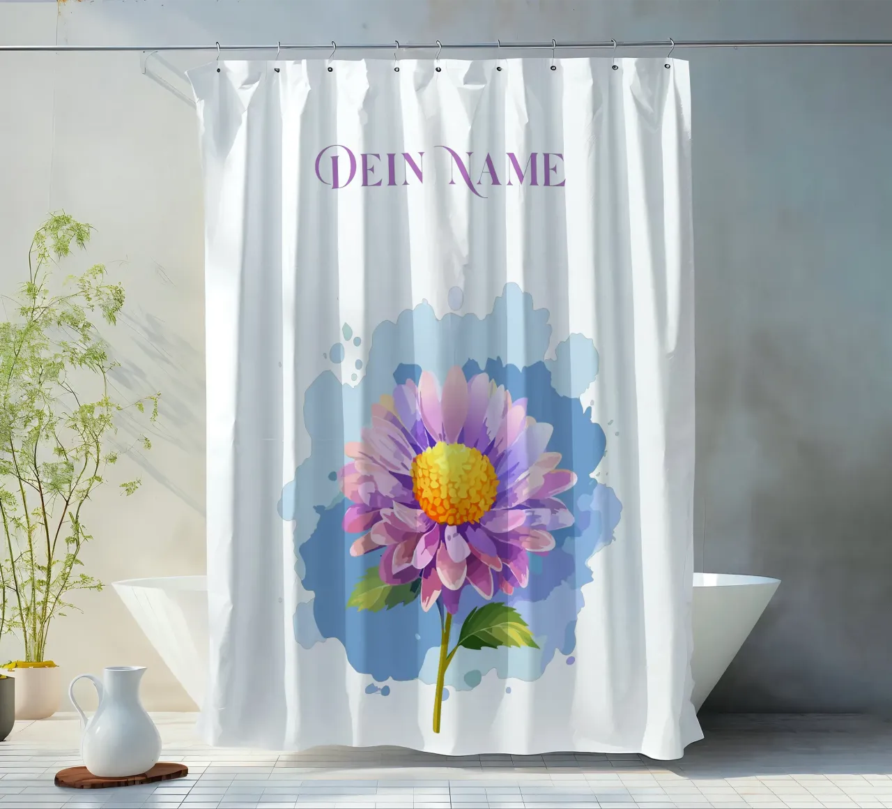 Fiore di nascita - Astro di settembre tenda da doccia da Geburtsblume