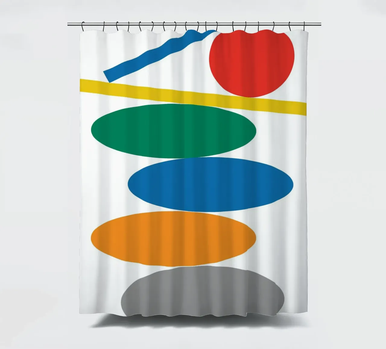 Stabile stone bauhaus minimalist shower curtain by Family Bauhaus Art