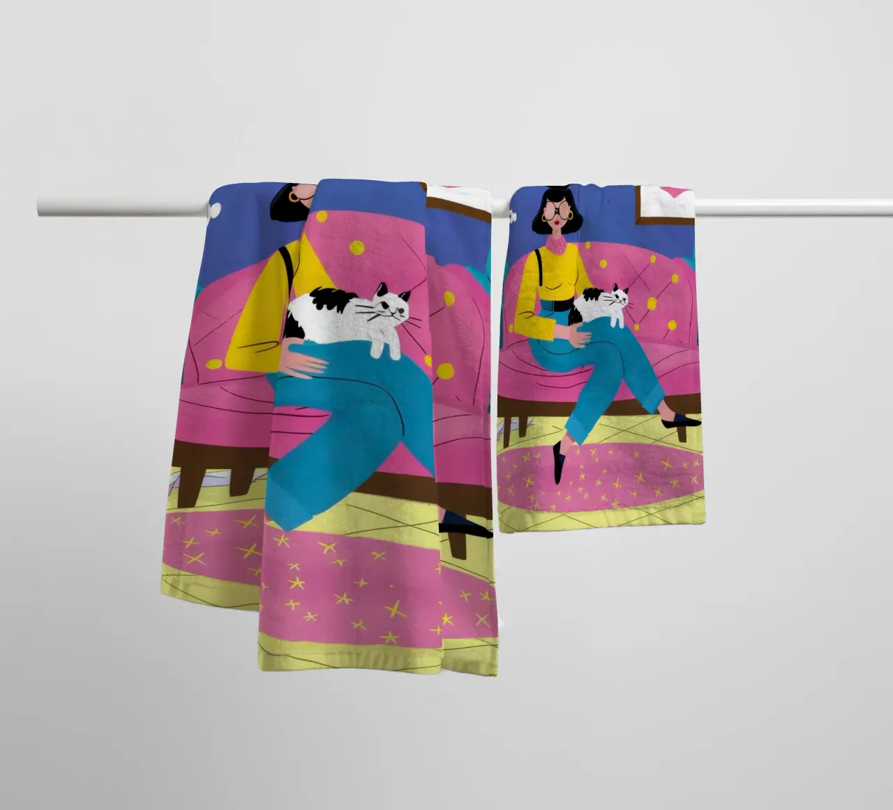 Sofá Heartfelt Slumber toalla de baño de Prism Ritual