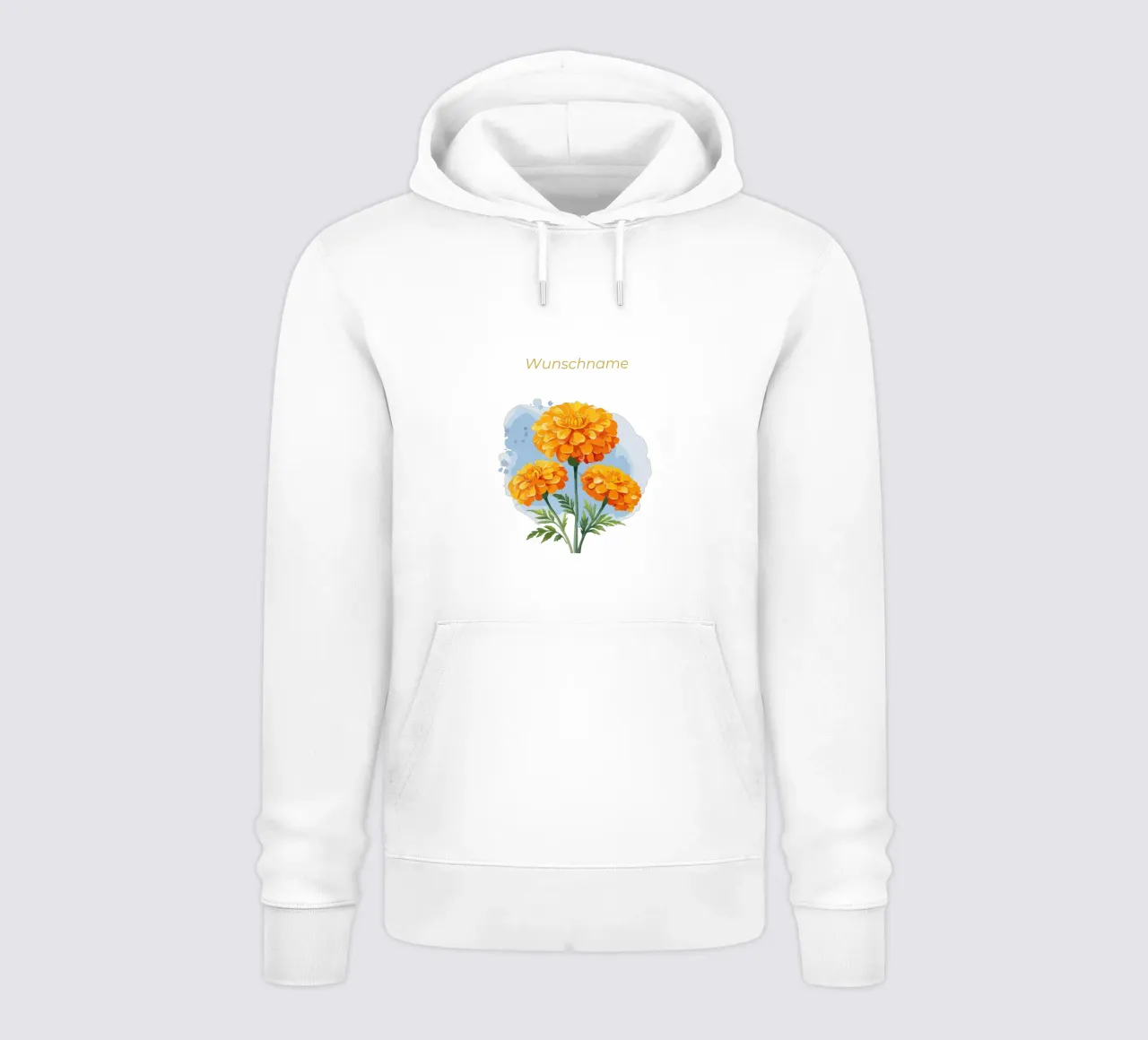 Fiore di nascita - Calendula di ottobre felpa con cappuccio da Geburtsblume