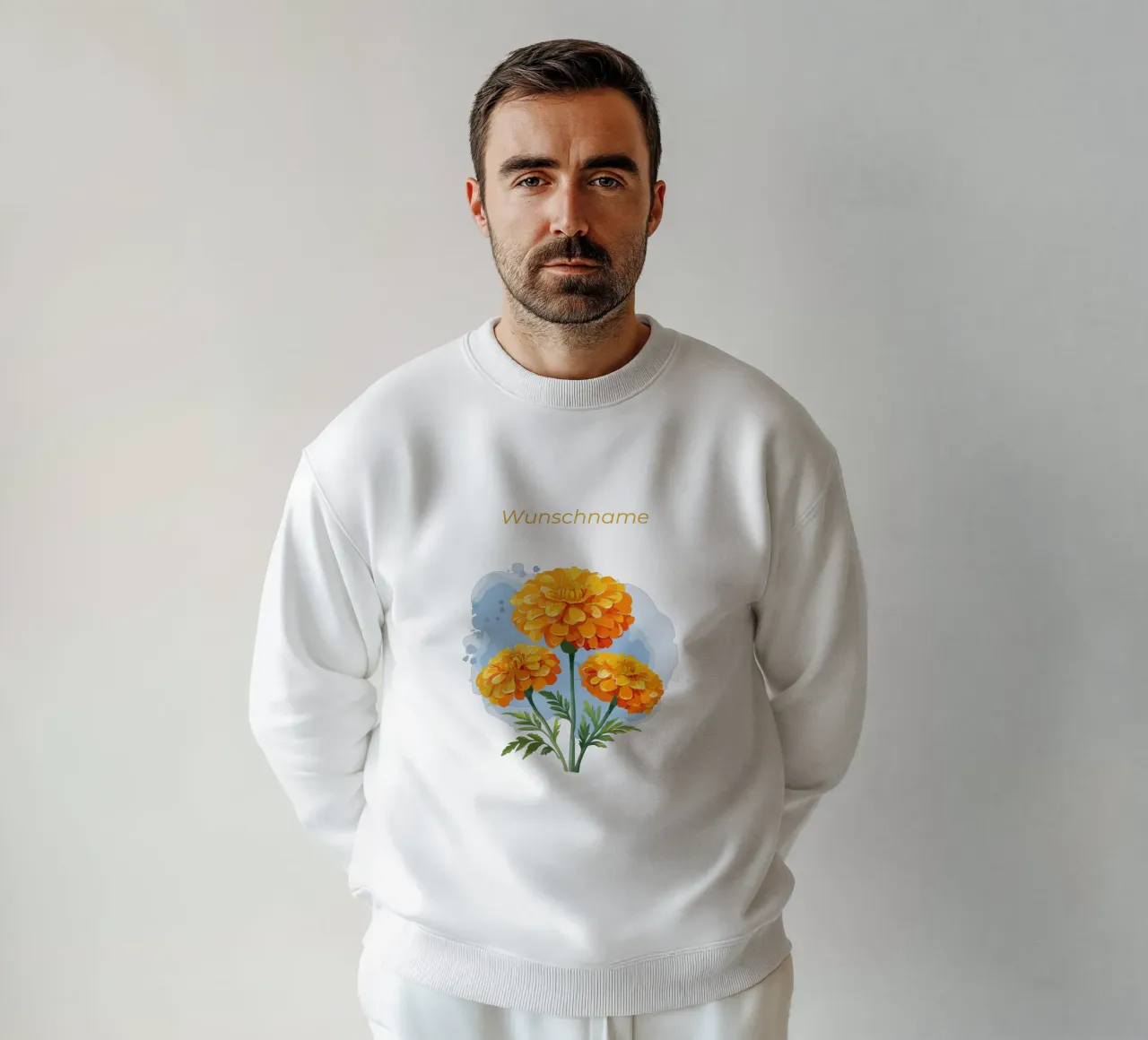 Fiore di nascita - Calendula di ottobre felpa da Geburtsblume