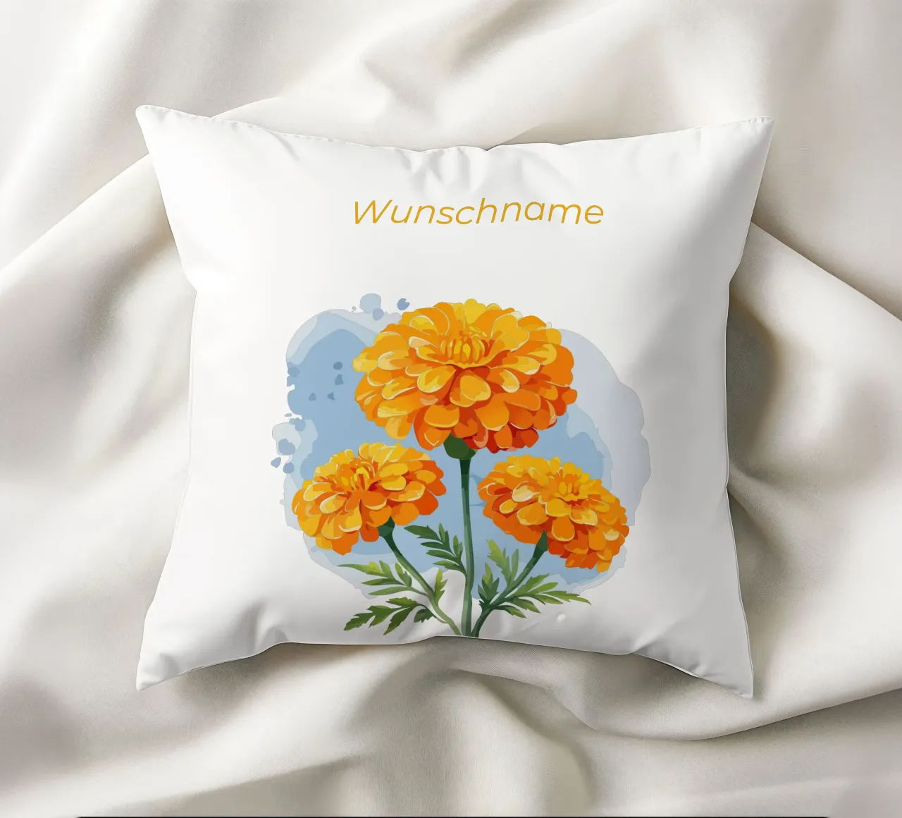 Fiore di nascita - Calendula di ottobre cuscino da Geburtsblume