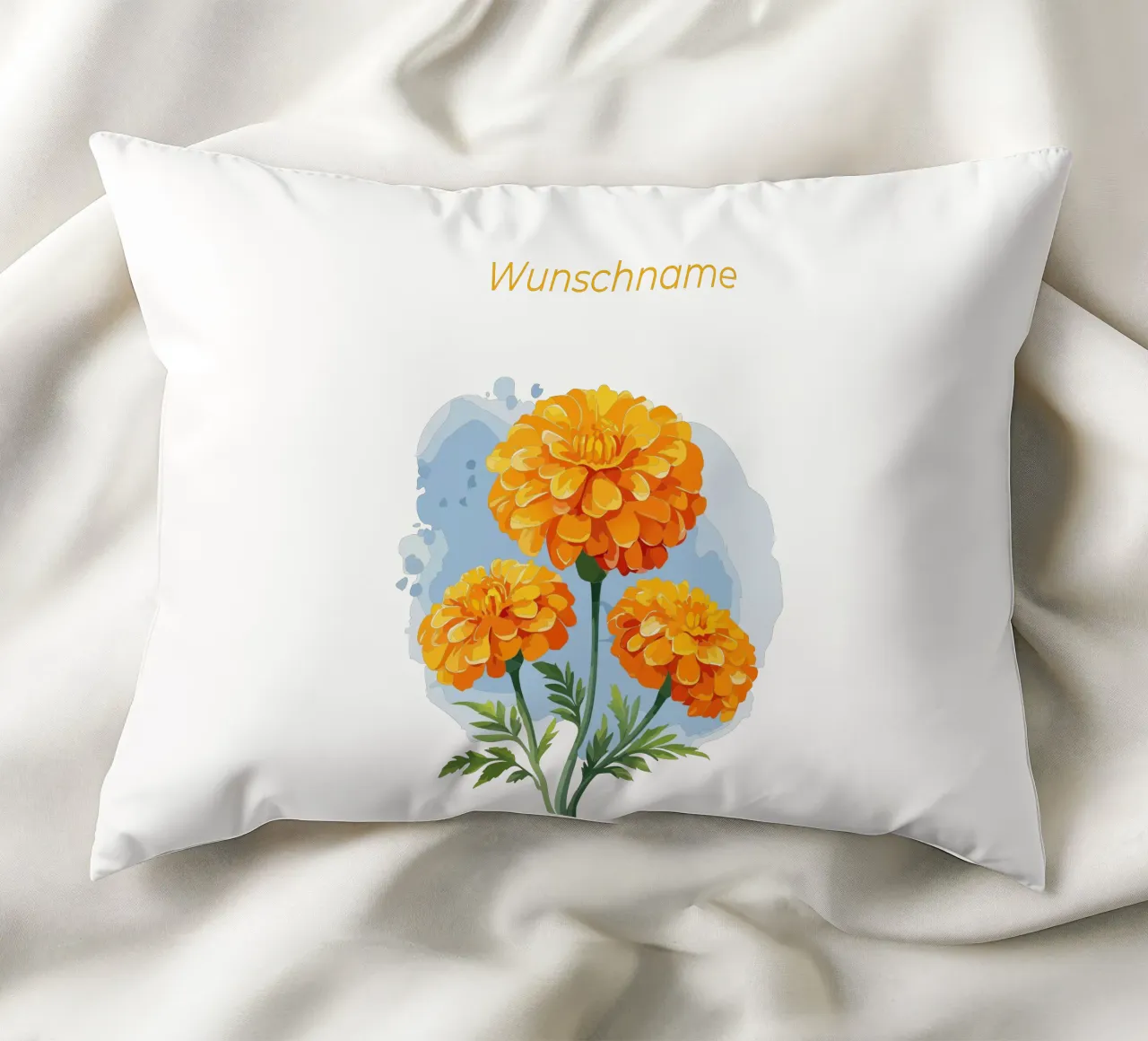 Fiore di nascita - Calendula di ottobre cuscino da Geburtsblume