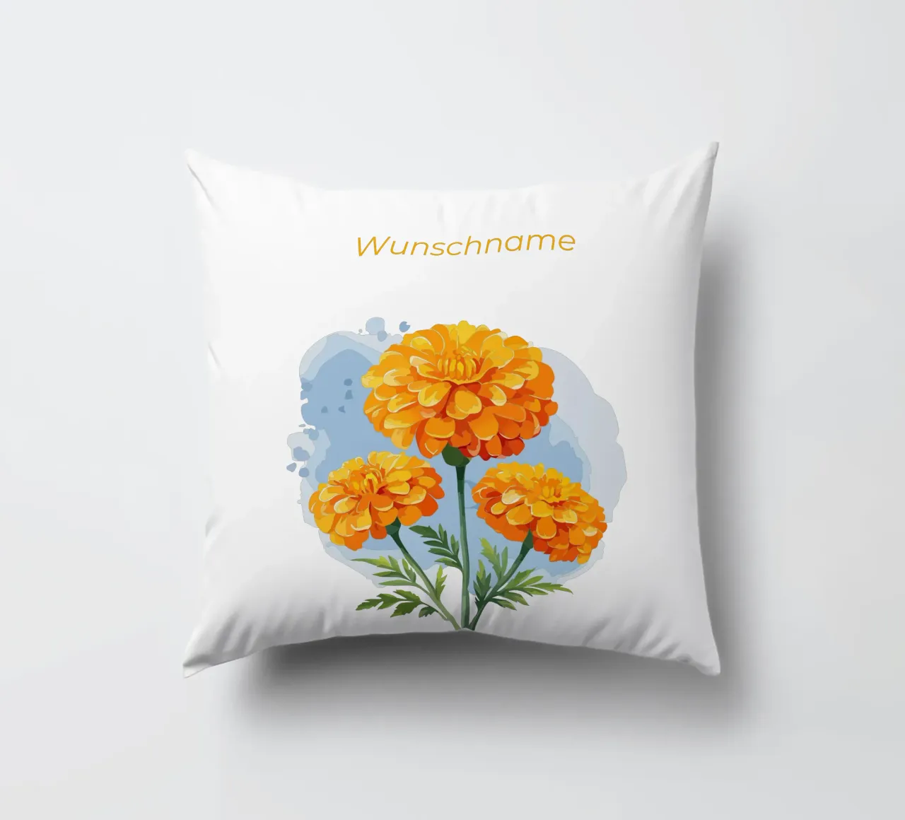 Fiore di nascita - Calendula di ottobre cuscino da Geburtsblume