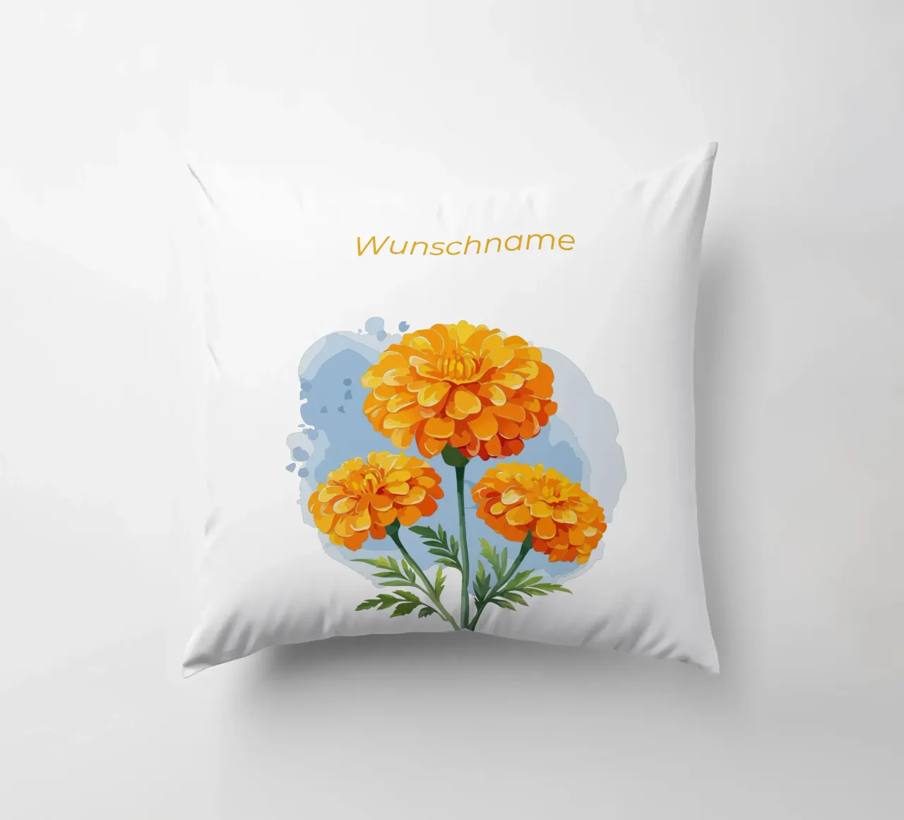 Fiore di nascita - Calendula di ottobre cuscino da Geburtsblume