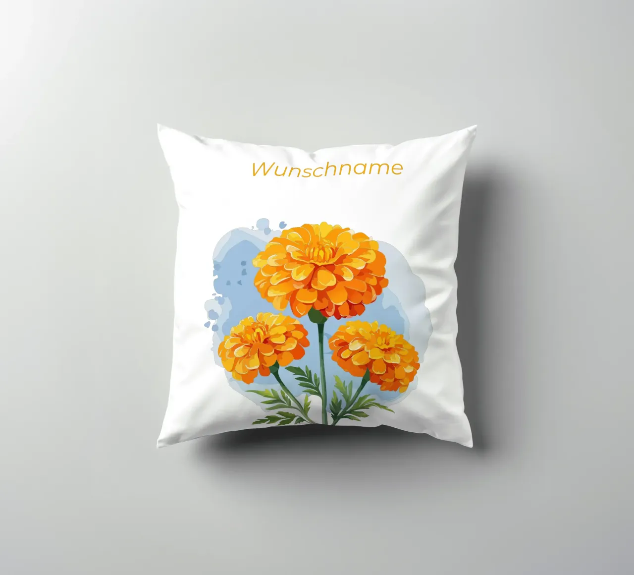 Fiore di nascita - Calendula di ottobre cuscino da Geburtsblume