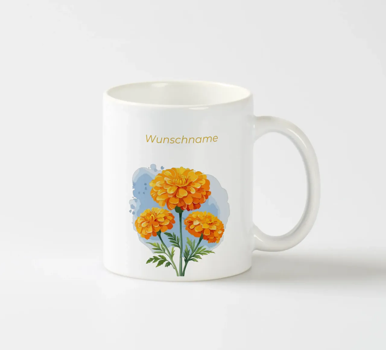 Fiore di nascita - Calendula di ottobre tazza in ceramica da Geburtsblume