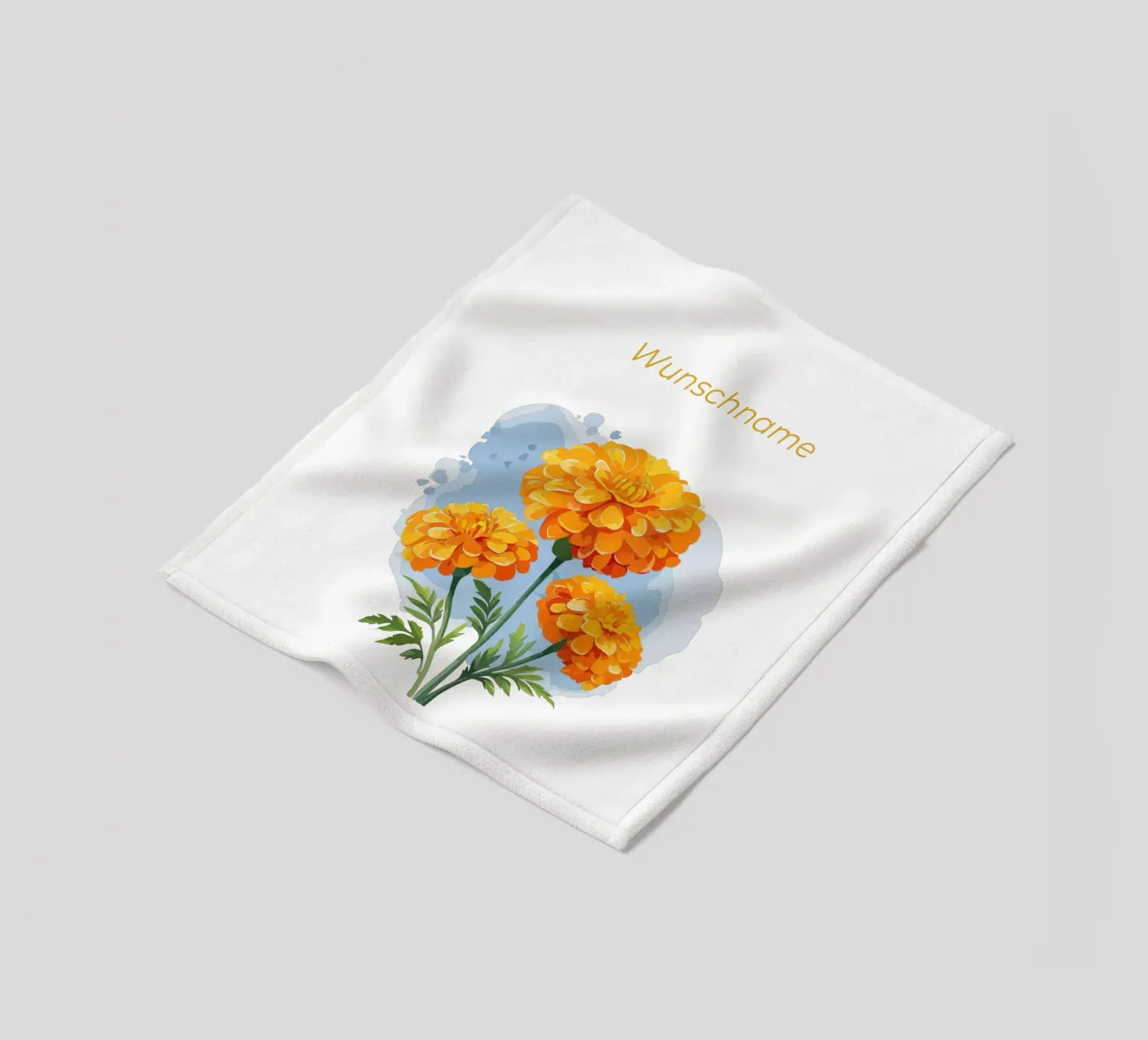 Fiore di nascita - Calendula di ottobre coperta in pile da Geburtsblume