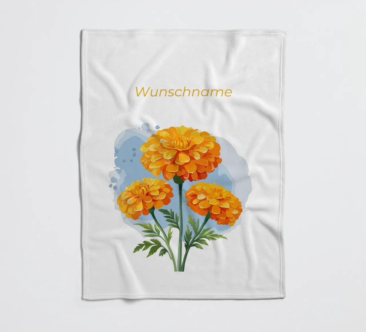 Fiore di nascita - Calendula di ottobre coperta in pile da Geburtsblume