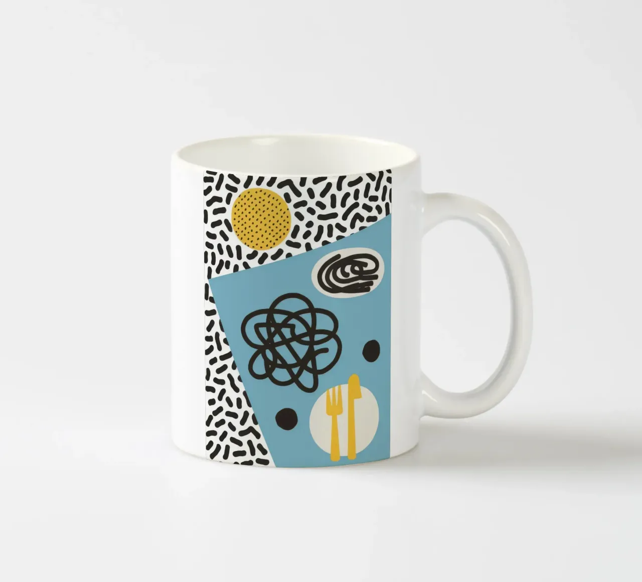 Astrazione in stile Memphis tazza in ceramica da Veil Maya