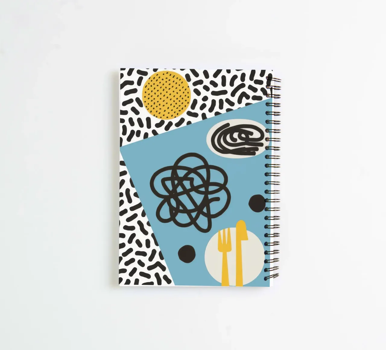 Memphis Style Abstraction spiral notebook by Veil Maya