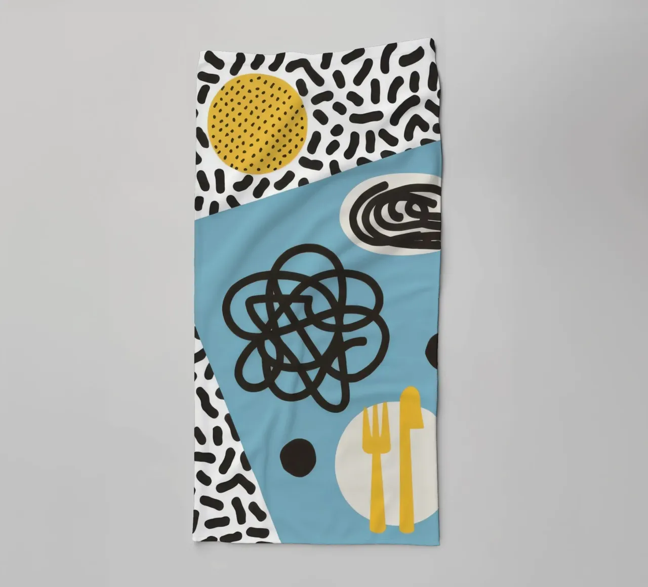 Memphis Style Abstraction towel by Veil Maya