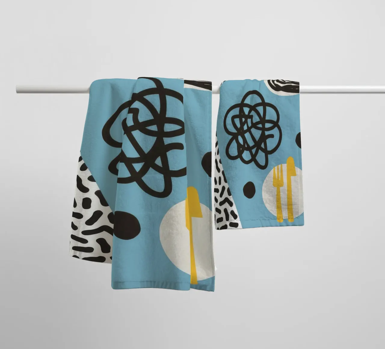 Memphis Style Abstraction towel by Veil Maya