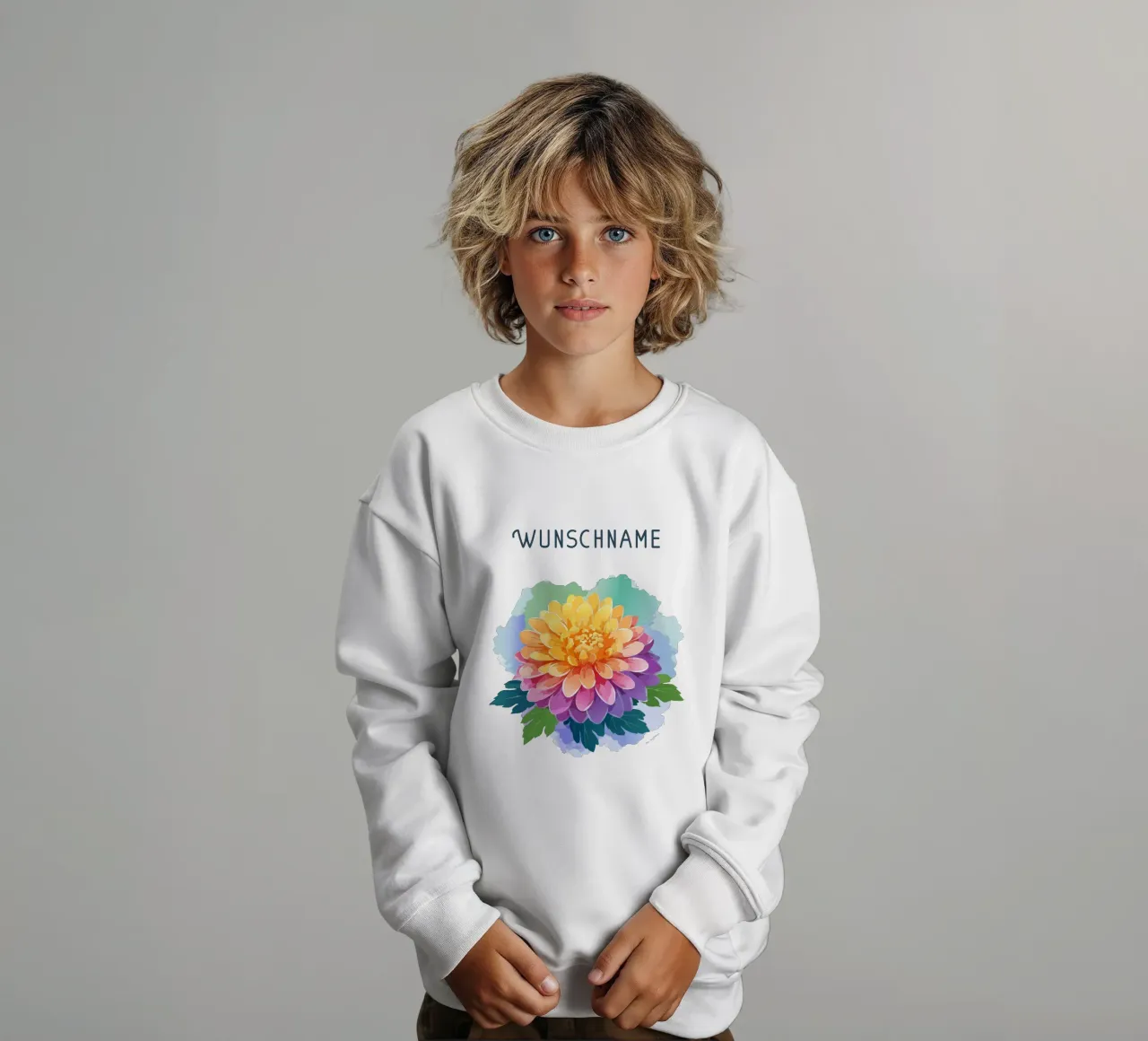 Birth flower - November Chrysanthemum kids sweatshirt by Geburtsblume