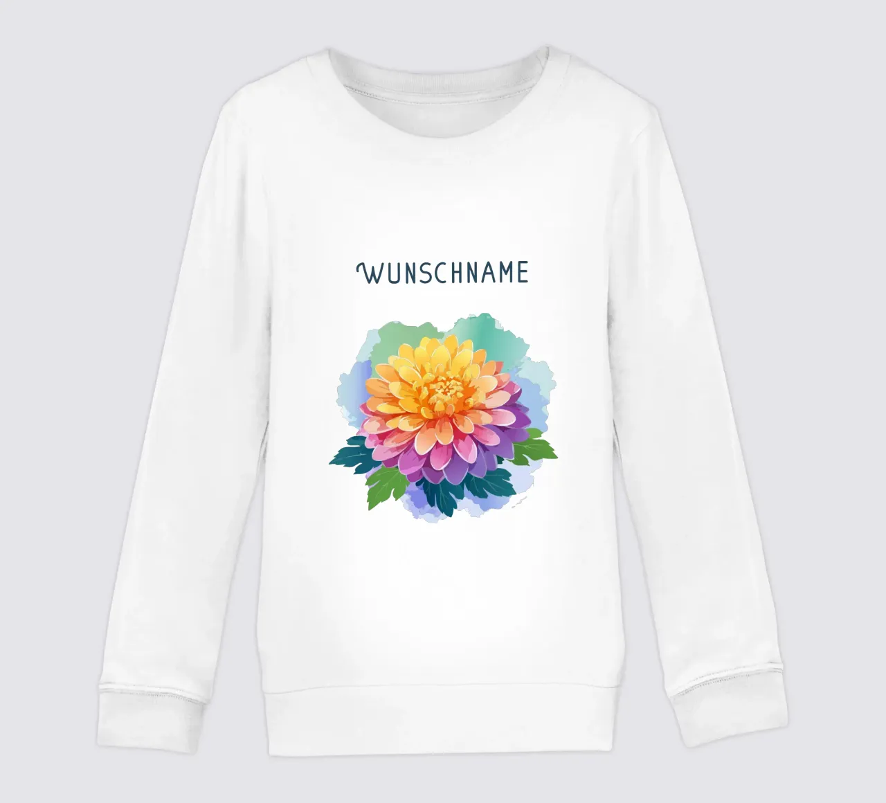 Birth flower - November Chrysanthemum kids sweatshirt by Geburtsblume