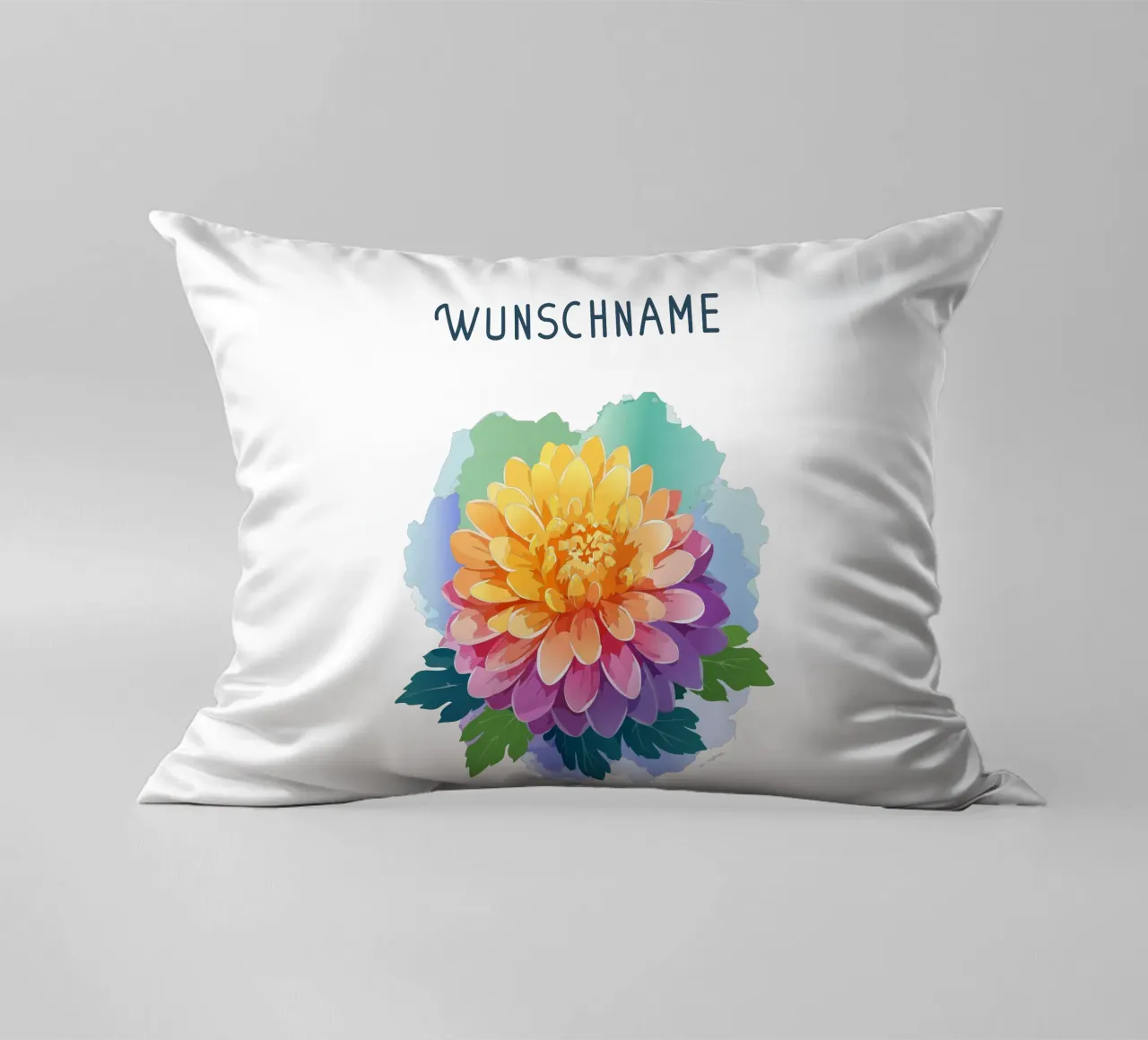Birth flower - November Chrysanthemum decorative cushion by Geburtsblume