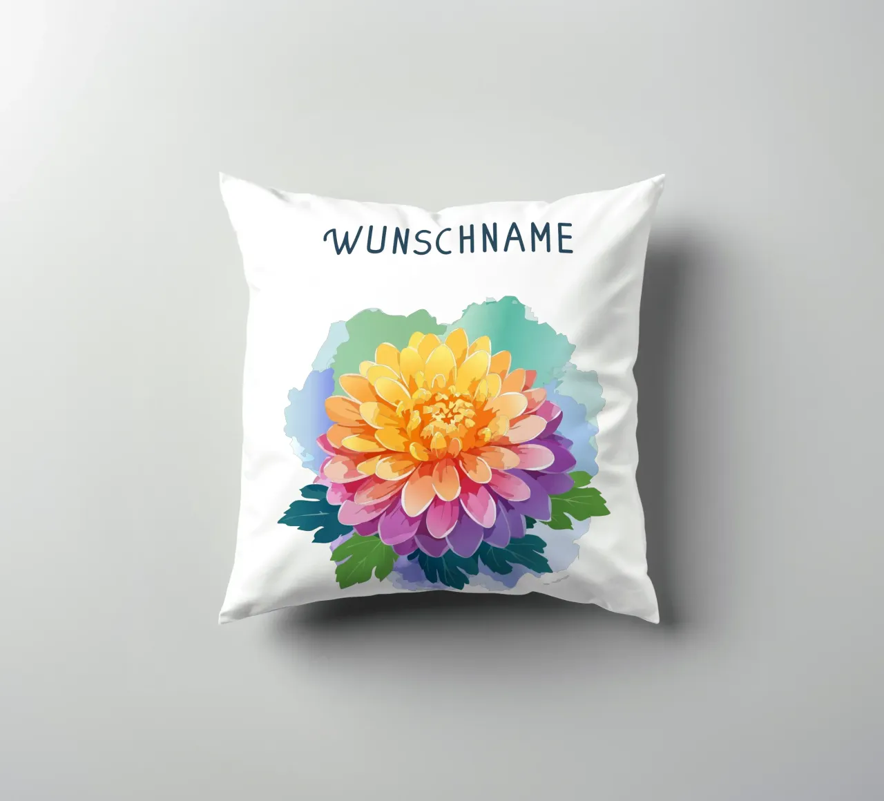 Birth flower - November Chrysanthemum decorative cushion by Geburtsblume