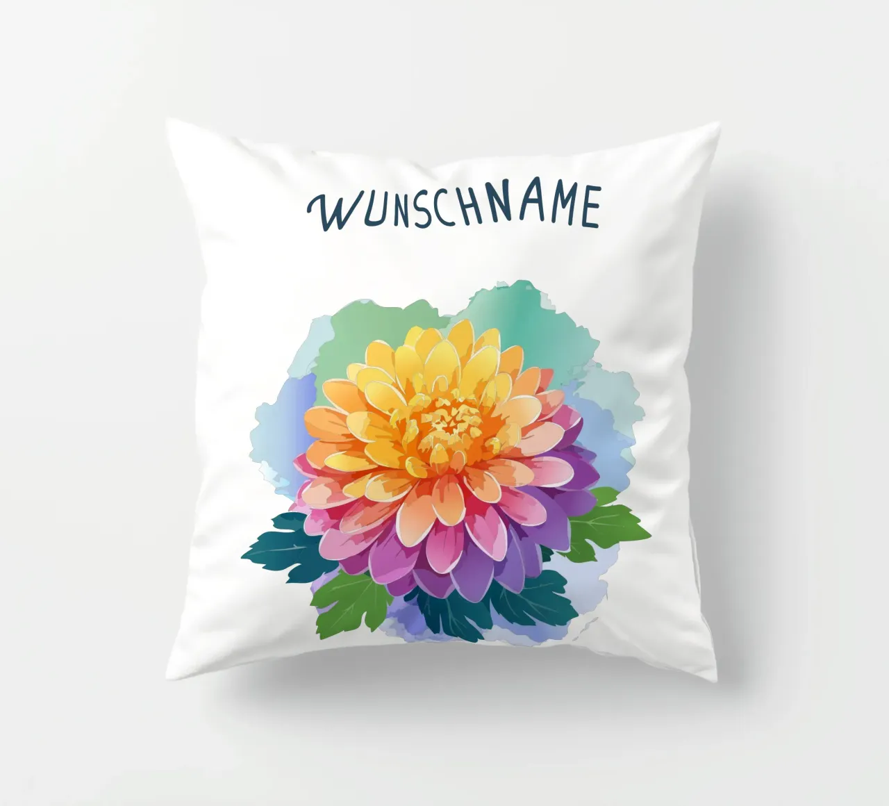 Birth flower - November Chrysanthemum decorative cushion by Geburtsblume