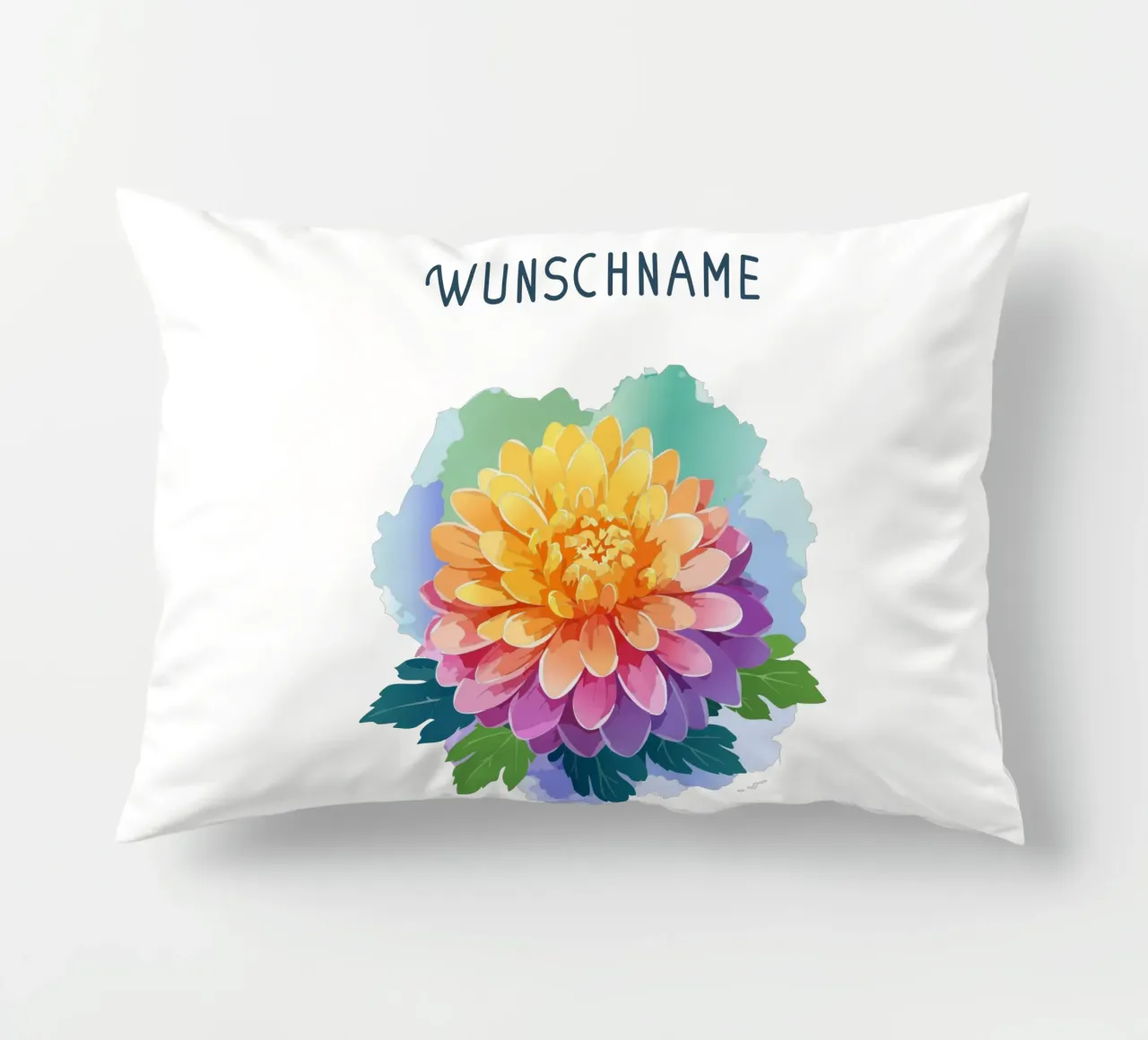 Birth flower - November Chrysanthemum decorative cushion by Geburtsblume
