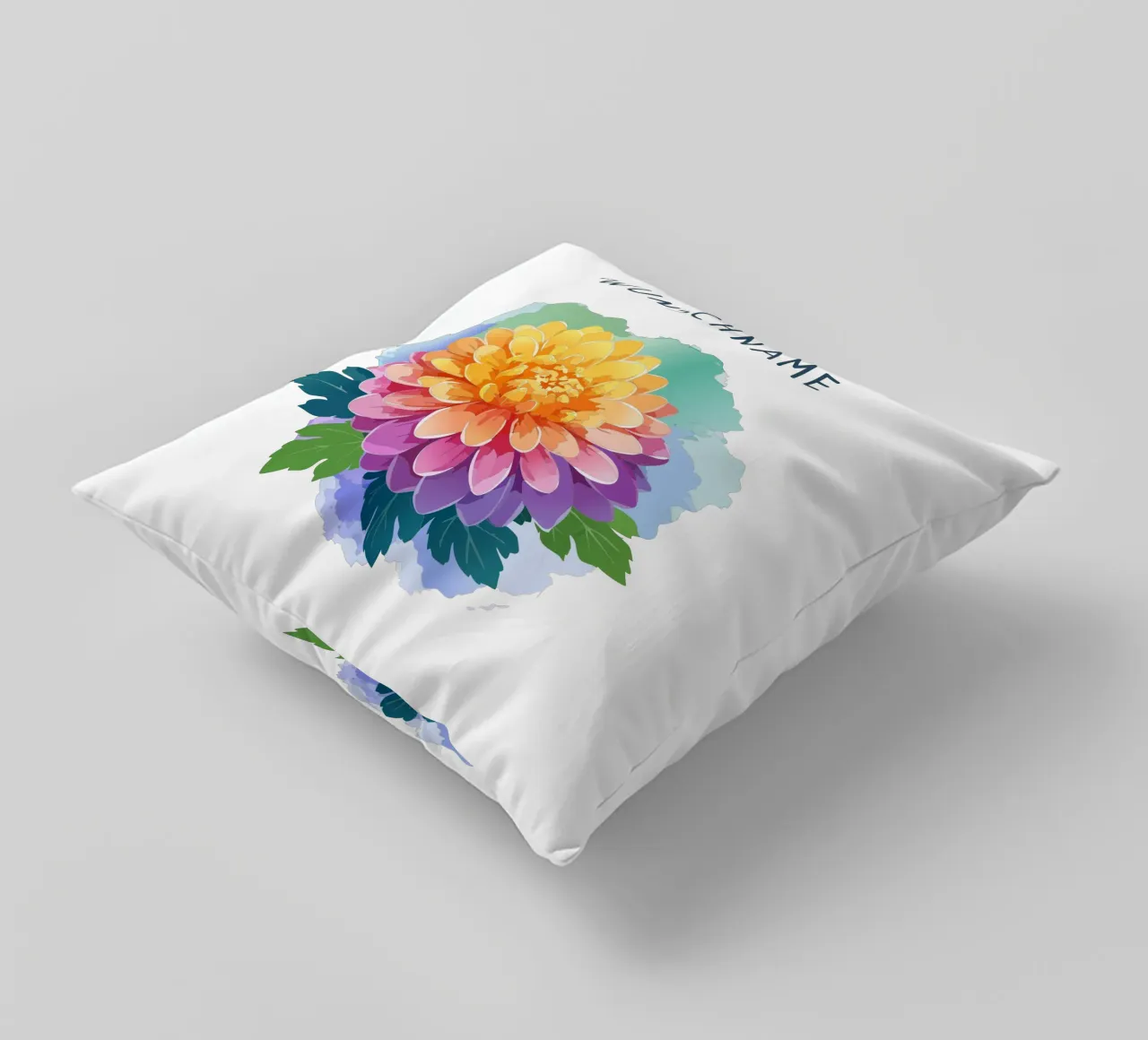Birth flower - November Chrysanthemum decorative cushion by Geburtsblume