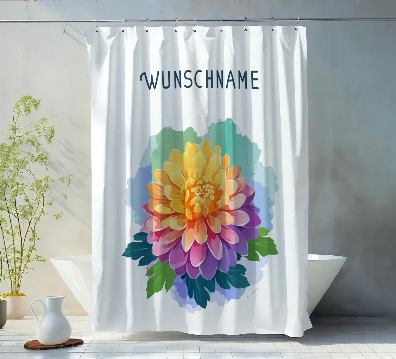 Birth flower - November Chrysanthemum shower curtain by Geburtsblume