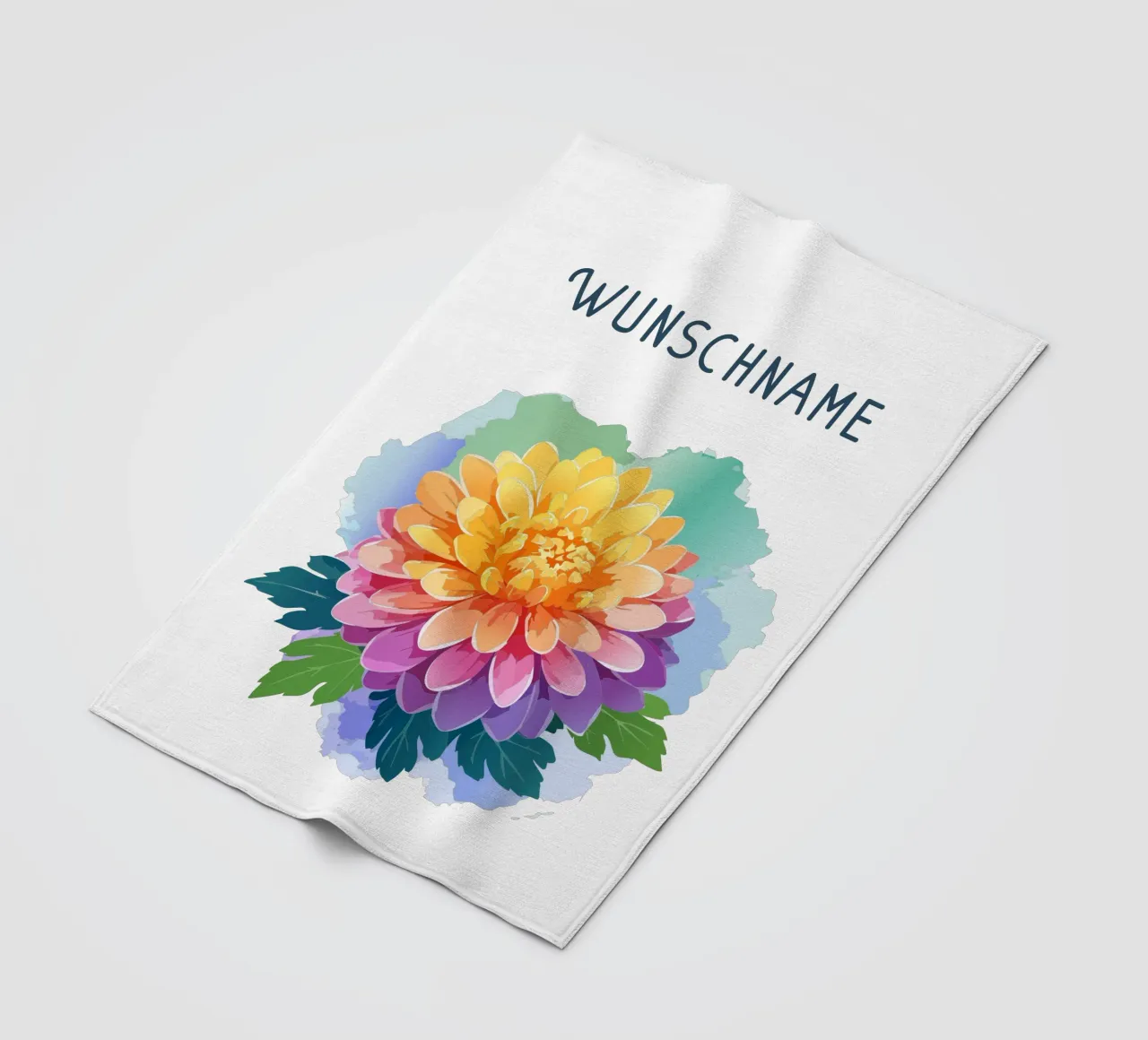 Birth flower - November Chrysanthemum fleece blanket by Geburtsblume