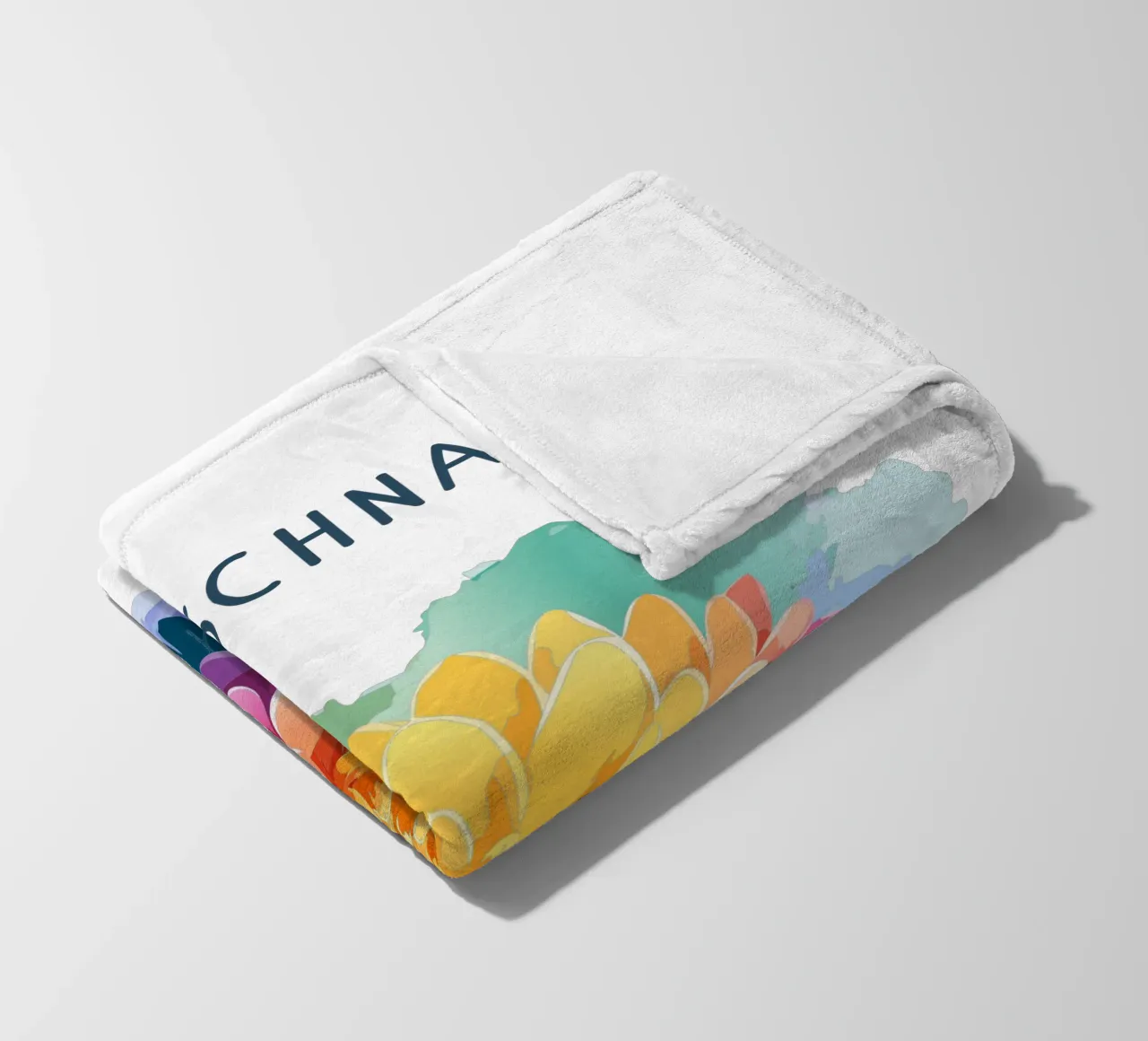 Birth flower - November Chrysanthemum fleece blanket by Geburtsblume