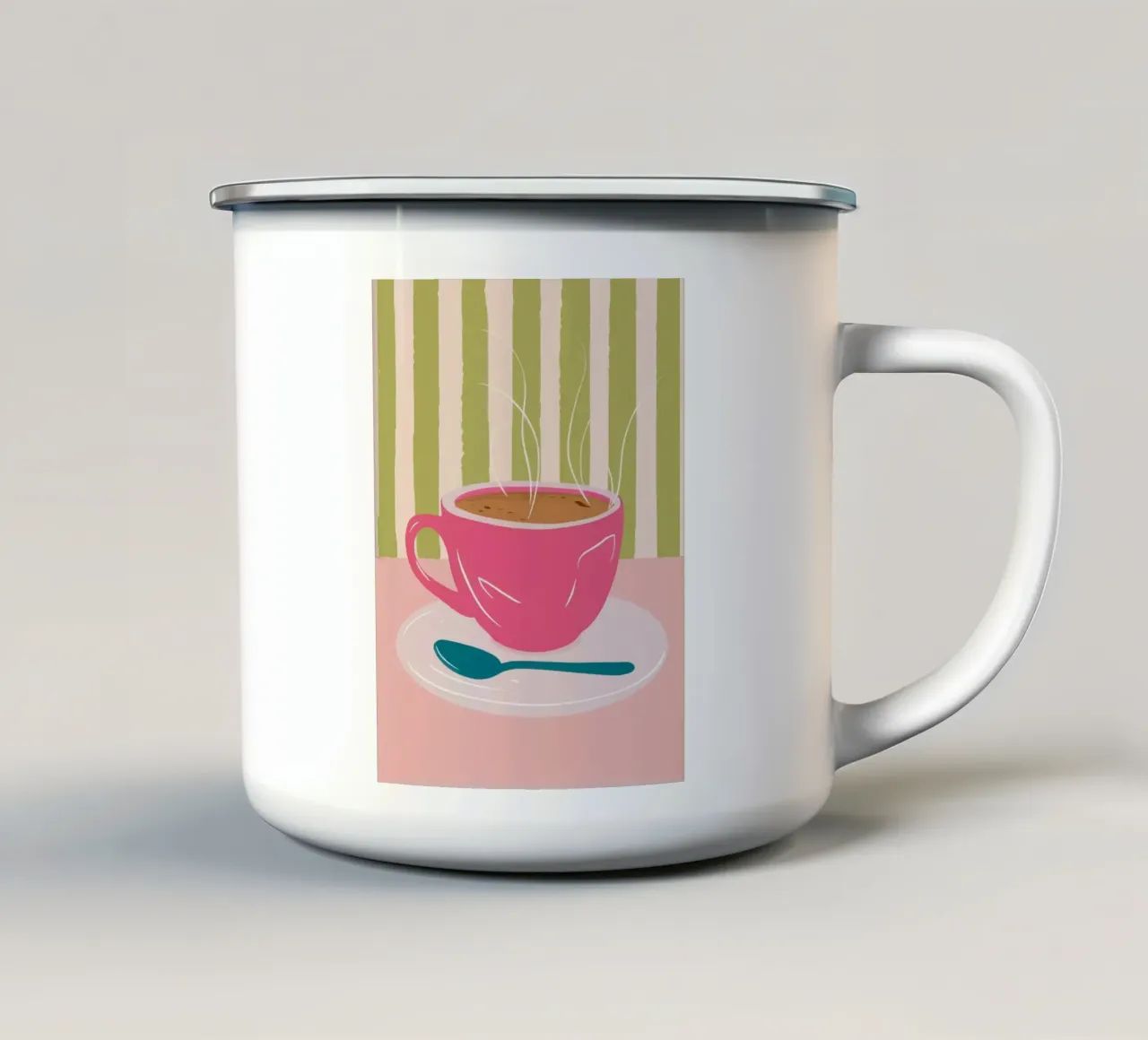 Infuso mattutino Roseate tazza in smalto da Prism Ritual