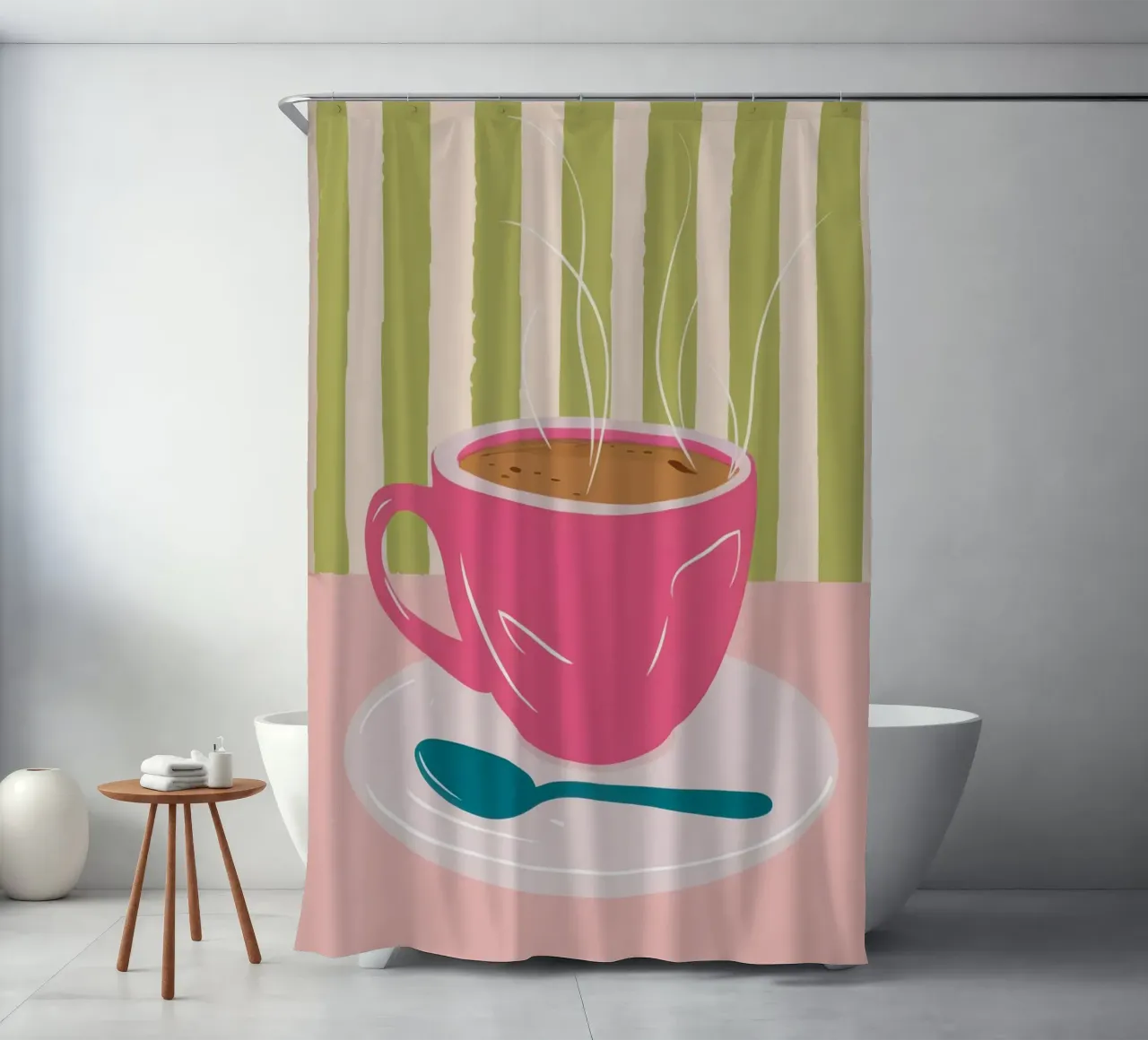 Infuso mattutino Roseate tenda da doccia da Prism Ritual