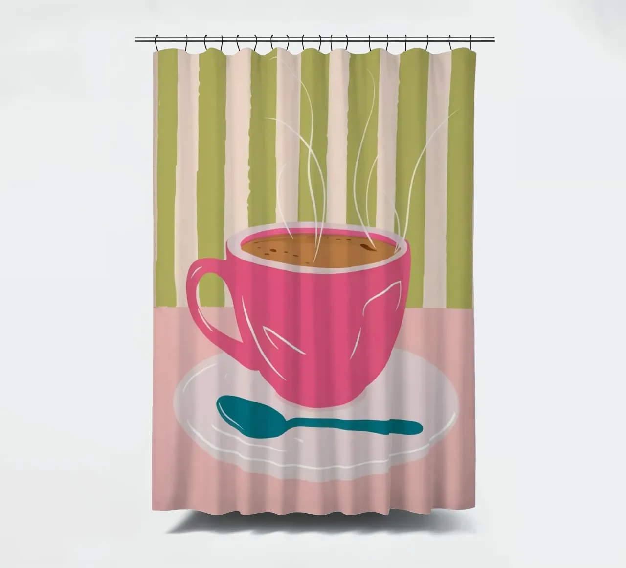 Infuso mattutino Roseate tenda da doccia da Prism Ritual